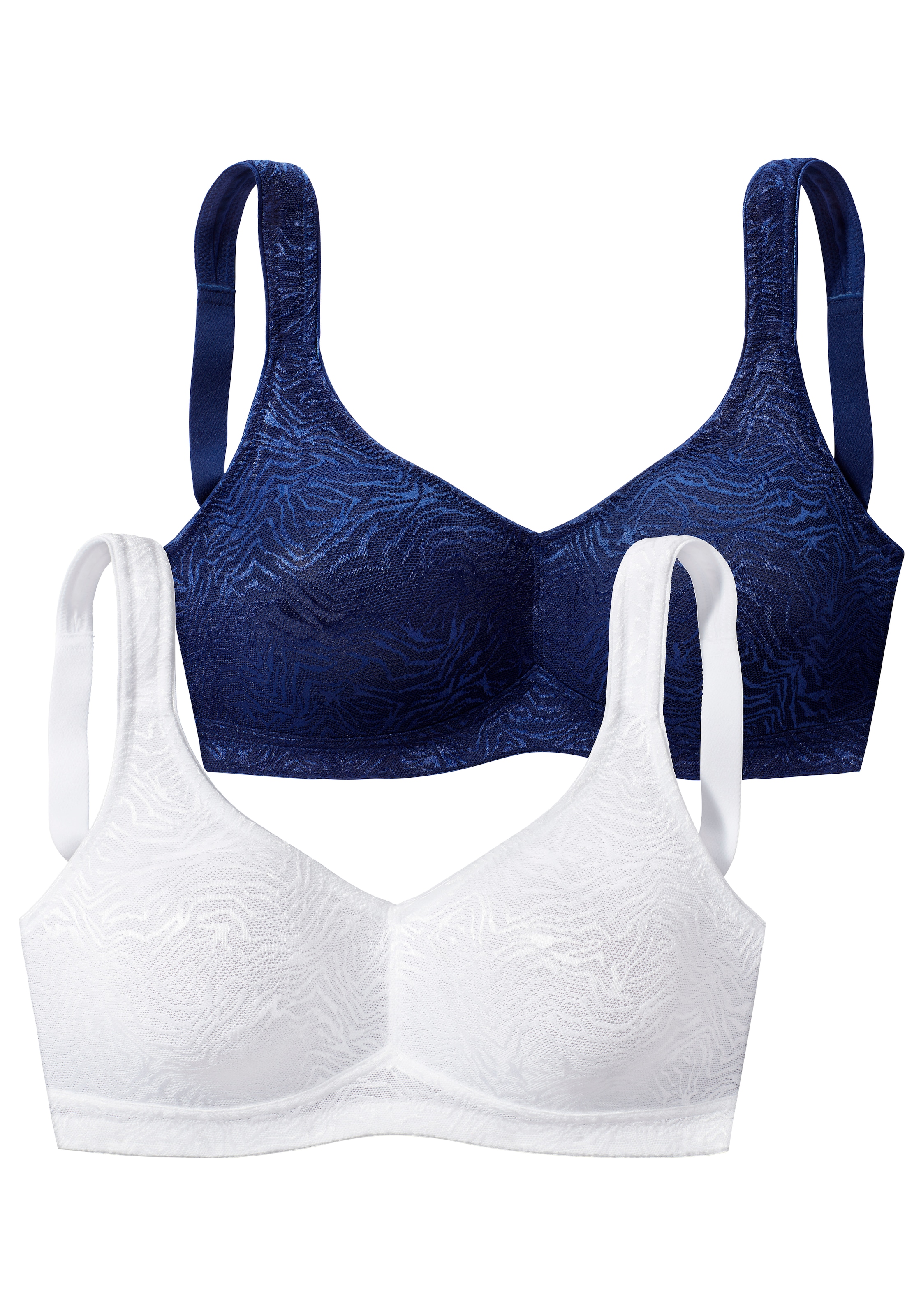 petite fleur Soft-BH, ohne Bügel aus glänzendem Jacquardmaterial im Animal-Design