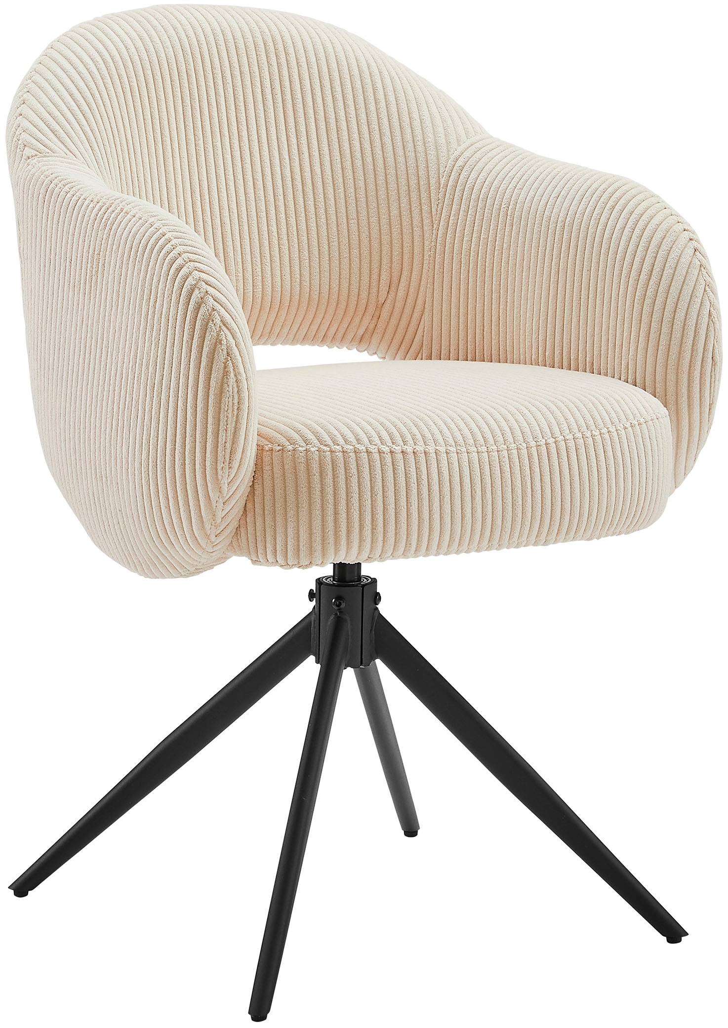 SalesFever Armlehnstuhl »Manchester Cord-Bezug« () 1 Stk.mit 360° Drehfunkt günstig online kaufen