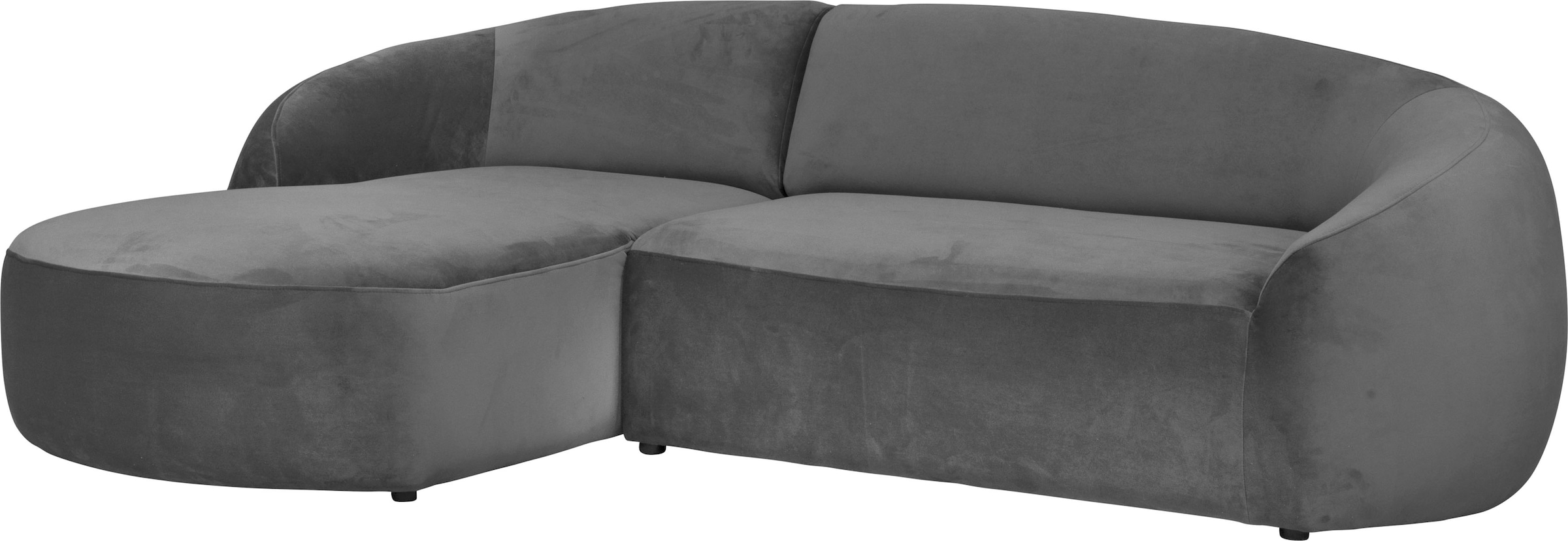 LeGer Home by Lena Gercke Ecksofa »YANI L-Form, Designersofa, organische Form, Maße B/T/H: 255/170/81 cm«, mit Wellenunterfederung, auch in Bouclé, Recamiere rechts/links