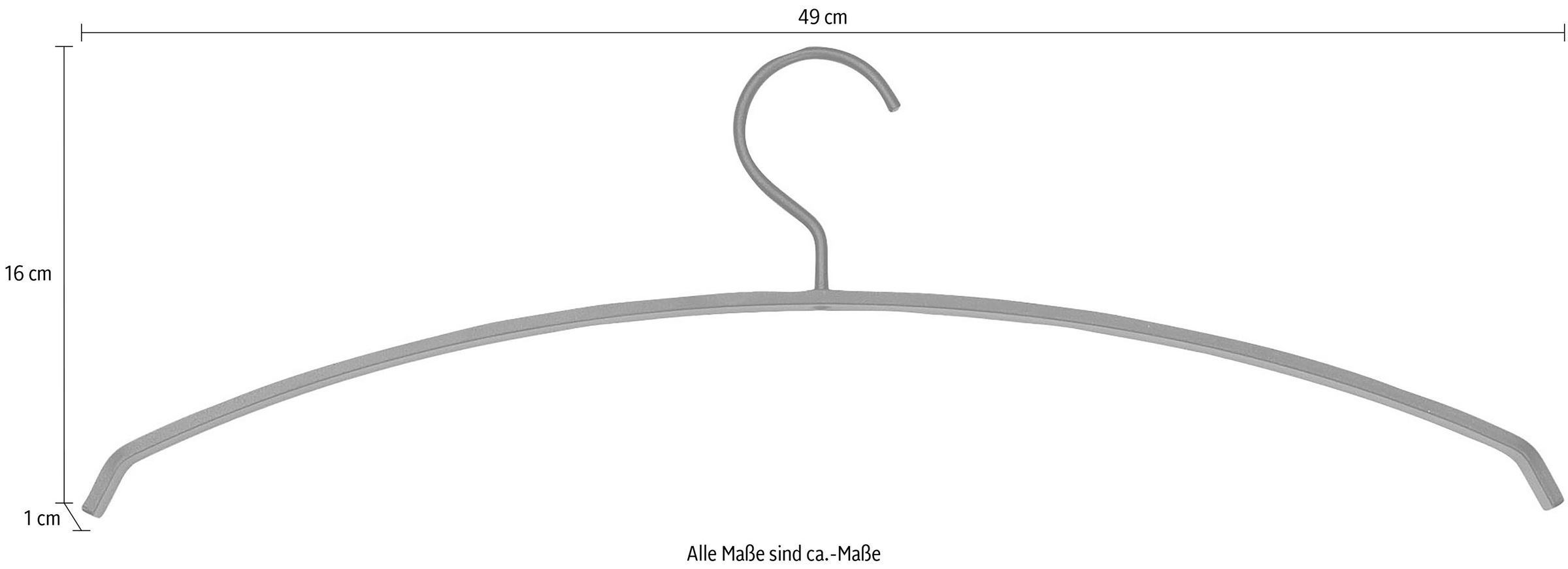 Spinder Design Kleiderbügel »Silver«, Metall, Breite 49 cm