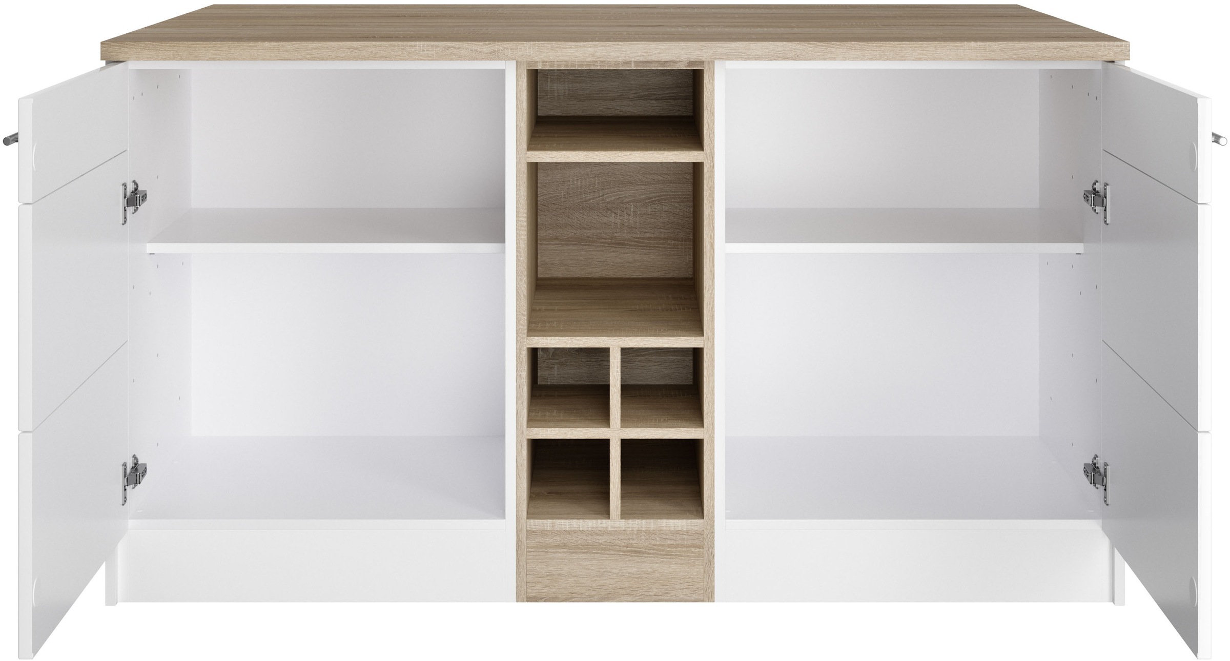 HELD MÖBEL Kücheninsel »Wien«, Breite 153 cm, MDF-Fronten, Flaschenregal