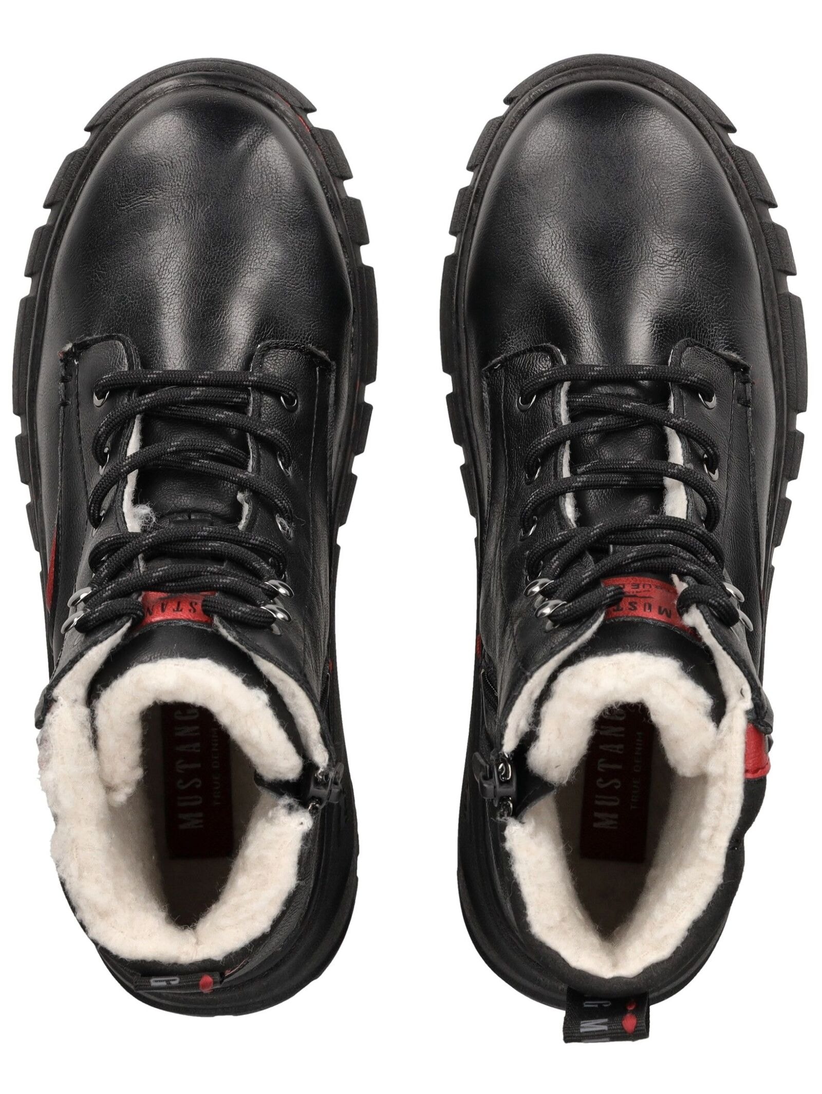 Mustang Shoes Schnürstiefelette »Mustang Shoes Stiefelette Lederimitat«
