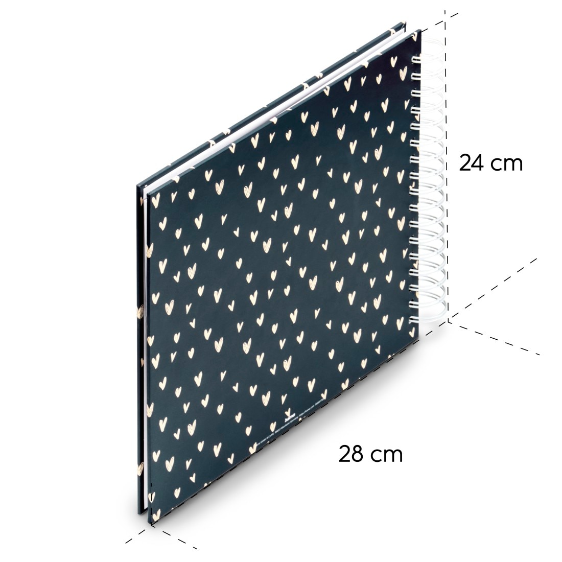 Hama Fotoalbum »Fotoalbum Spiralalbum "Lovely", 28x24 cm, 50 weiße Seiten, Blau«