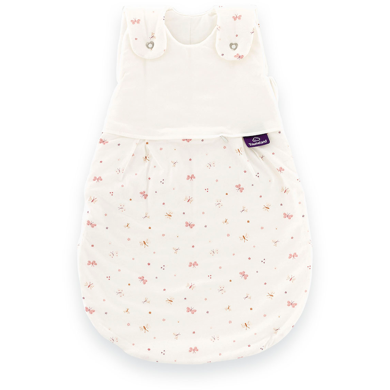TRÄUMELAND Babyschlafsack »Außenschlafsack LIEBMICH Farfalle, in den Größen 50/56-80/86 cm« bunt Bezug: 100% Baumwolle. Füllung: 70% Polyester, 30%...