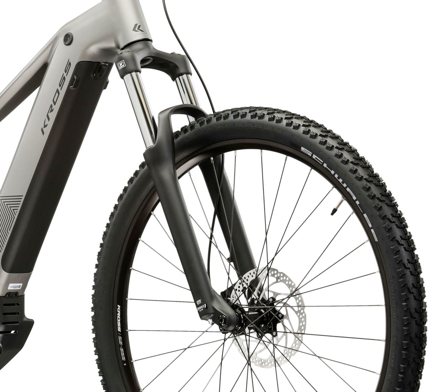 Kross »Influx Hybrid 2.0 16,7Ah / 600 Wh 29 Zoll silber 9 Gänge 2026« 9 Gang Shimano CUES U4000 Schaltwerk Kettenschaltung Mittelmotor 250 W BOSCH PERFORMANCE LINE PX Mittelmotor