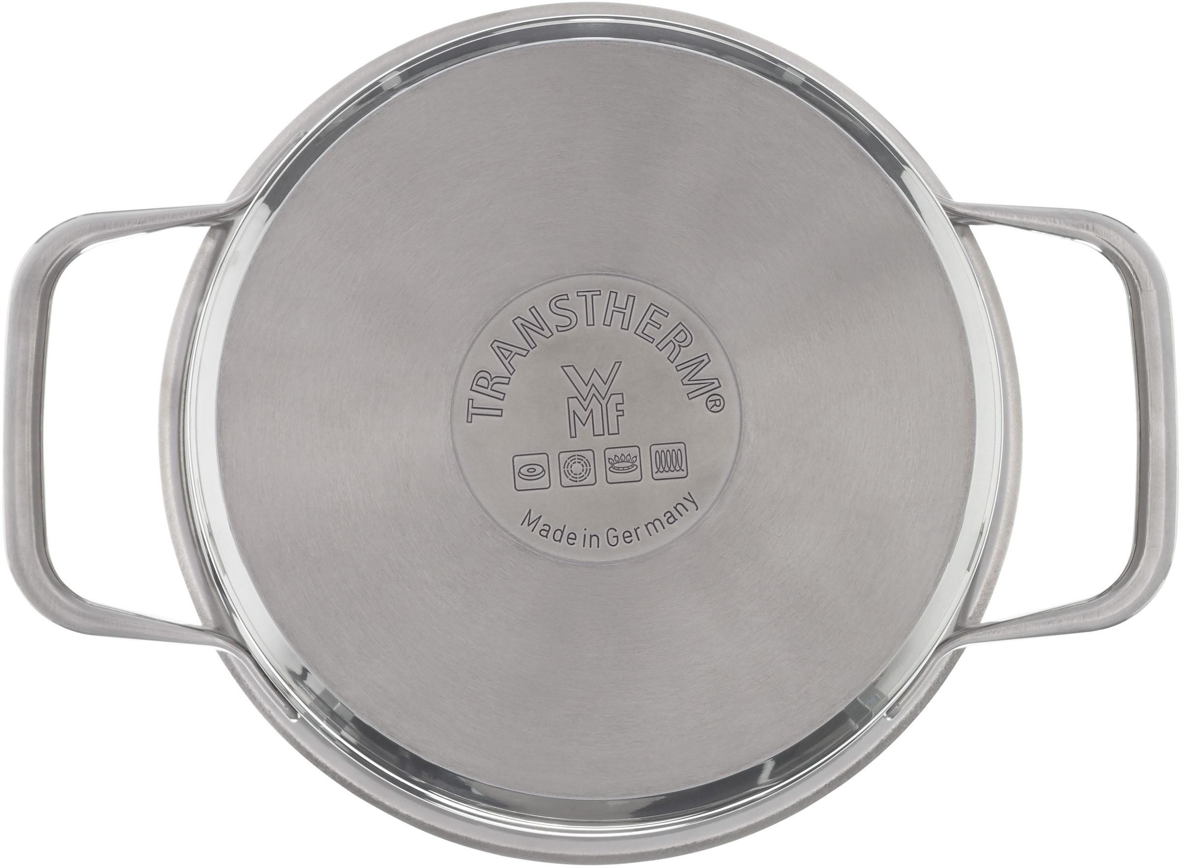 WMF Kochtopf »Compact Cuisine«, Cromargan® Edelstahl Rostfrei 18/10, (2 tlg.), wärmeduzierende Hohlgriffe, Innenskalierung, Schüttrand