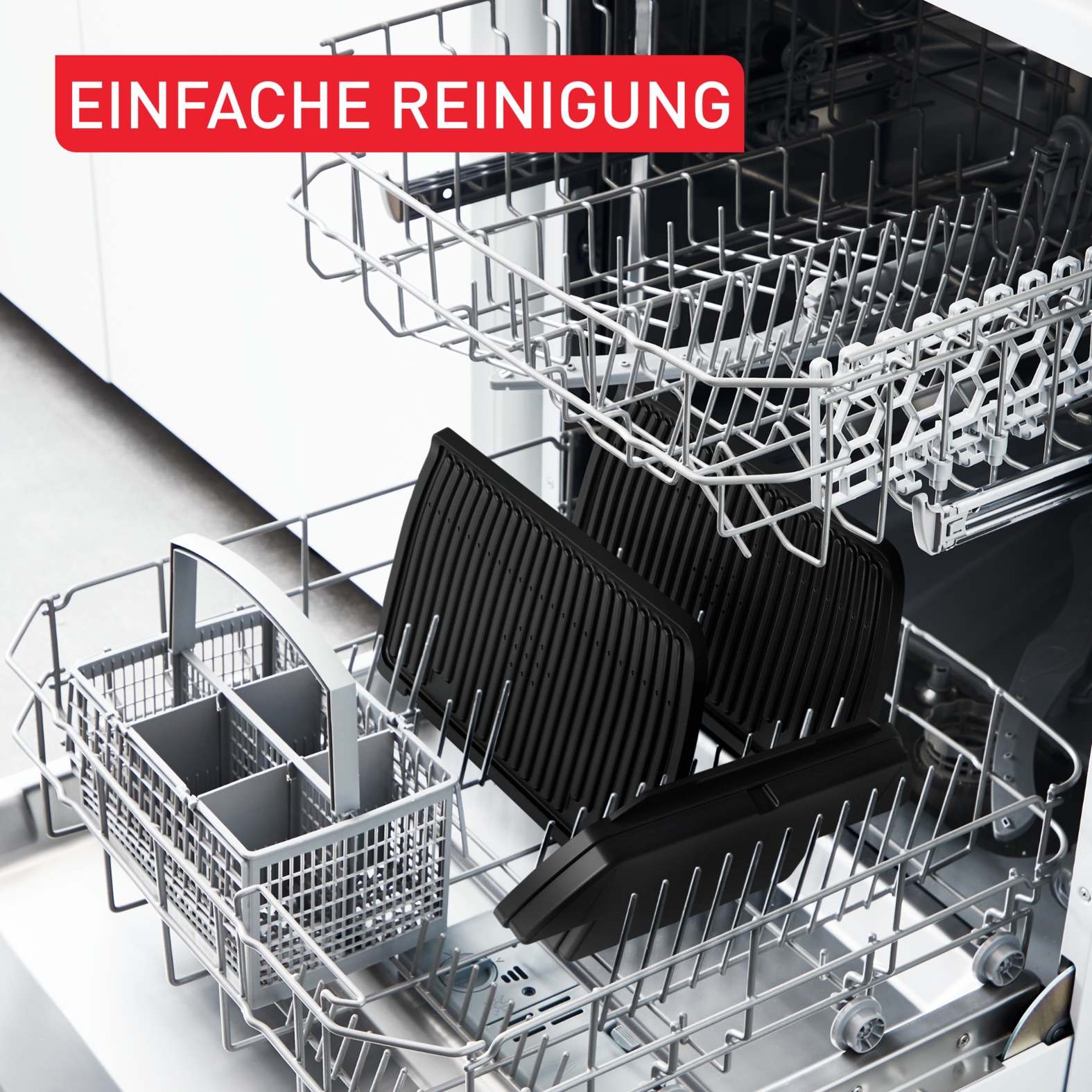 Tefal Kontaktgrill »OptiGrill+, erneuerte Kochstufenanzeige, 6 automatische Programme«, 2000 W, spülmaschinengeeignete Platten, mit Abschaltautomatik, GC717D