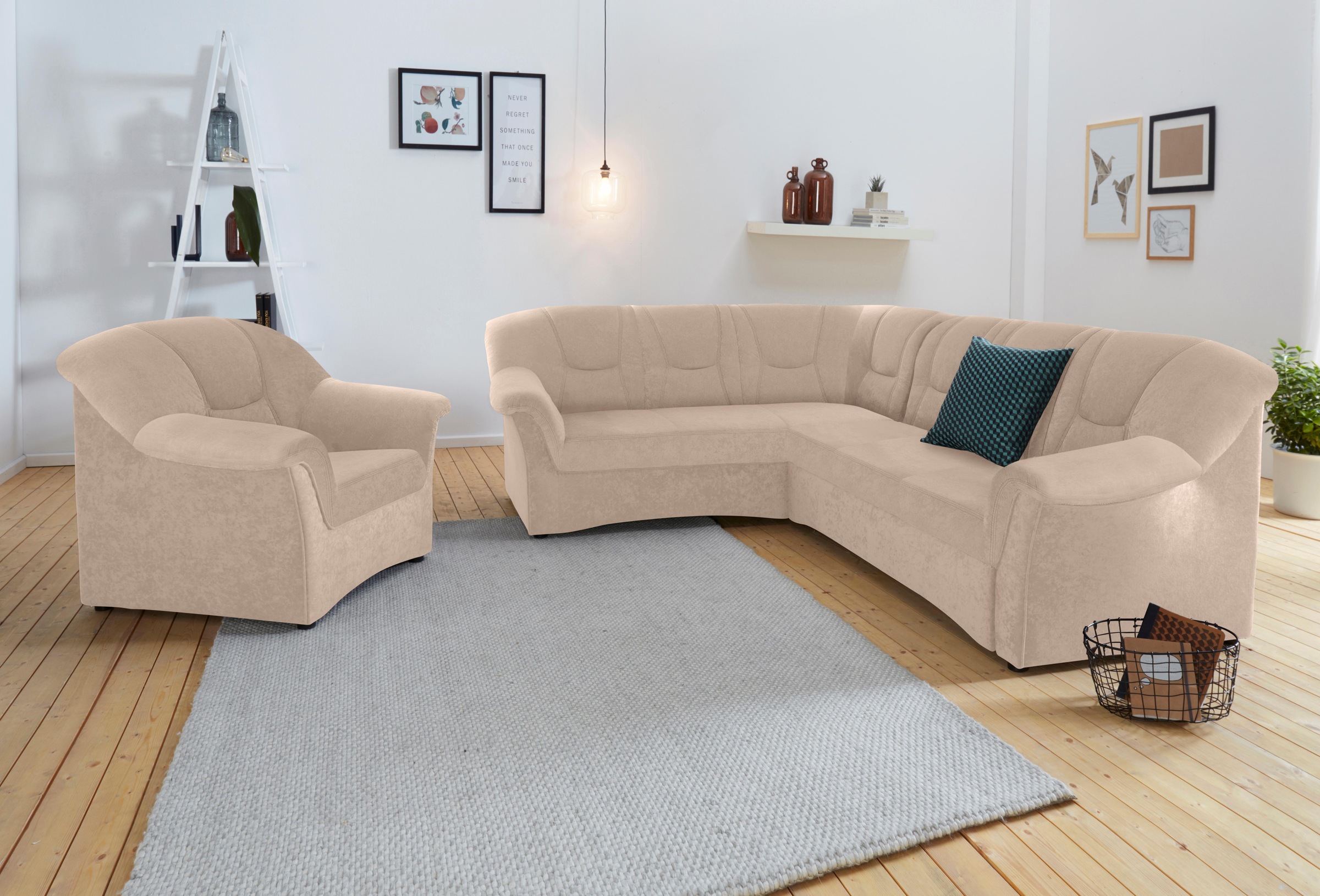 DOMO collection Ecksofa »Sarafina zeitlos und komfortabel, optional mit Fed günstig online kaufen