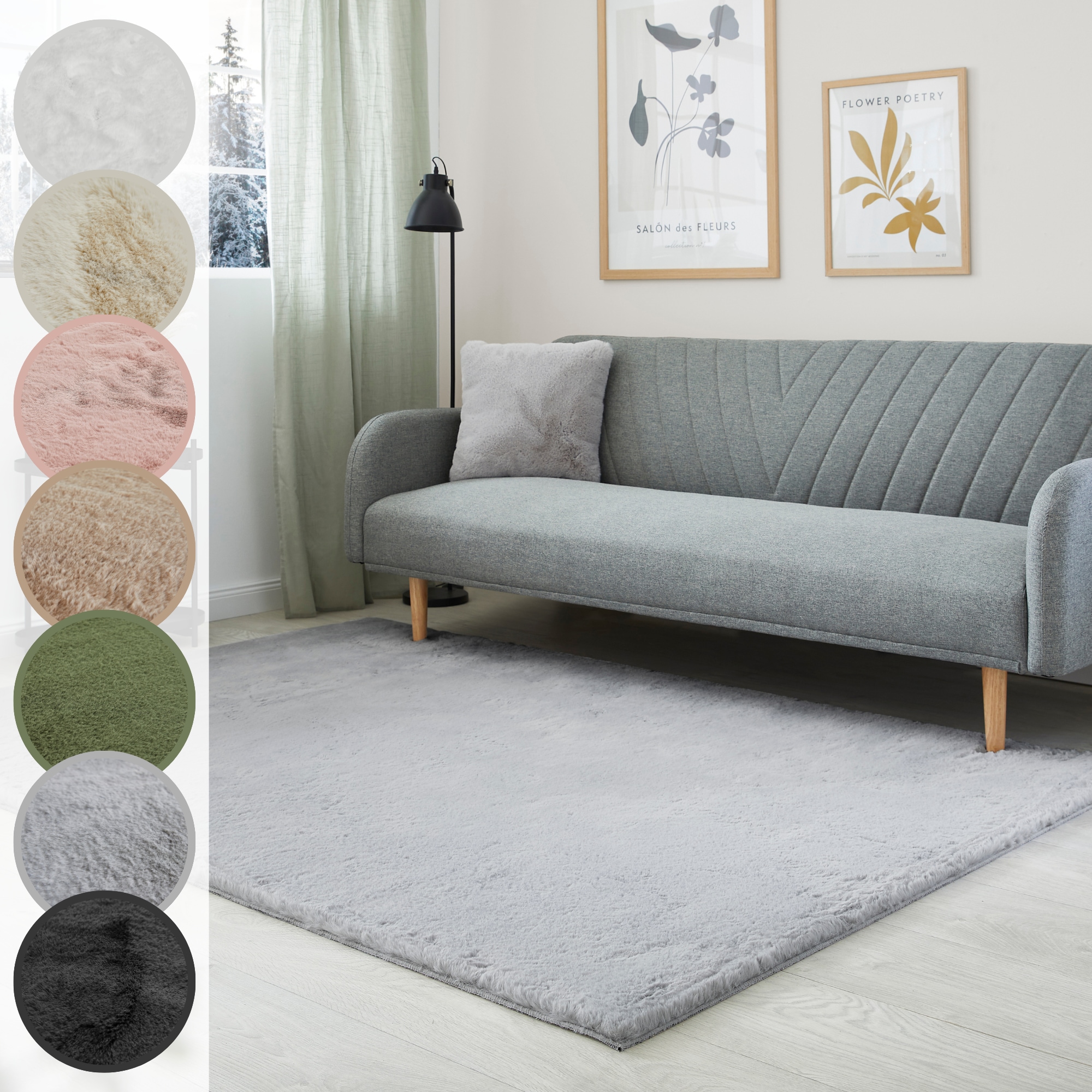 LUXOR living Fellteppich »Novara«, rechteckig, 30 mm Höhe, Kunstfell, Kanin günstig online kaufen