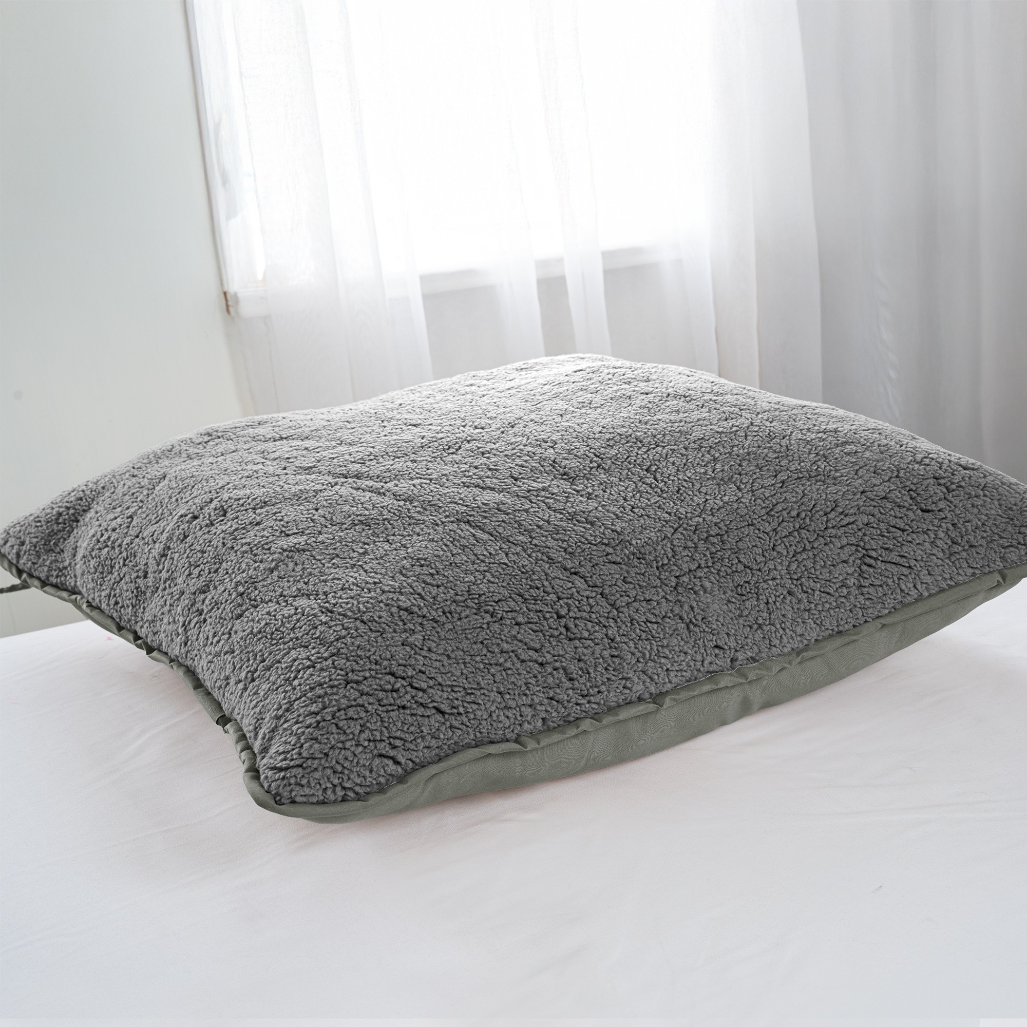 my home Microfaserkissen »Elvia, Teddy Plüsch Kissen« Füllung: Polyester Be günstig online kaufen