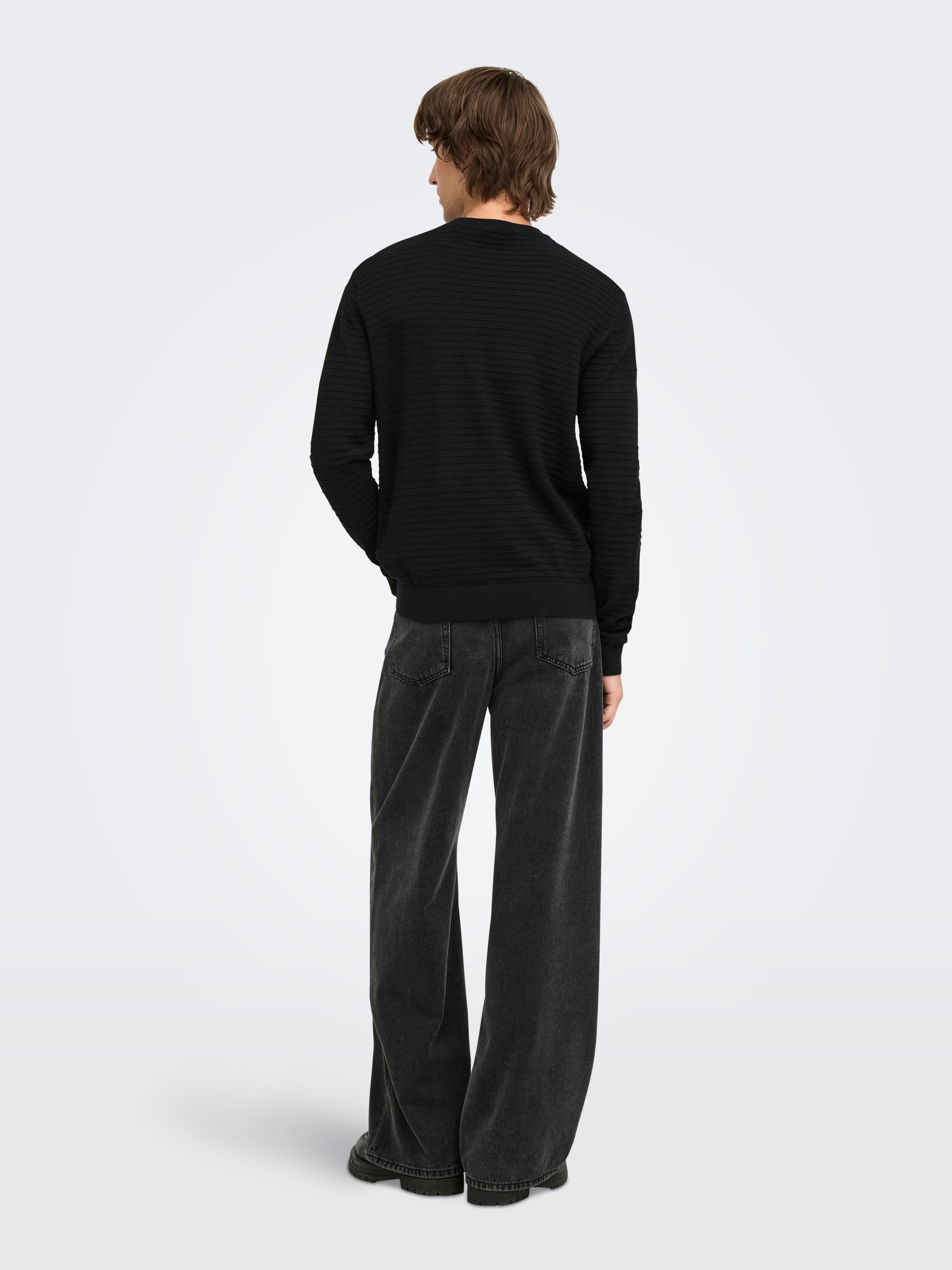 ONLY & SONS Rundhalspullover »ONSSTORM LS CREW KNIT OTL« Baumwolle, regular fit