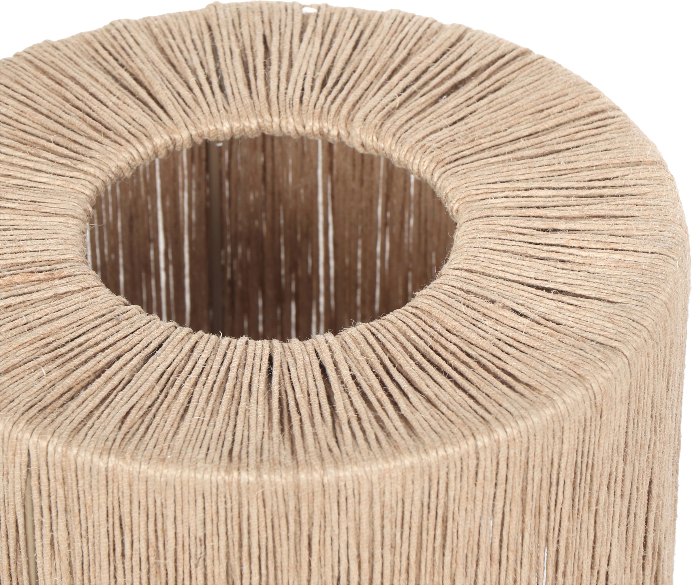 TRIO Leuchten Tischleuchte »SMILLA, runde Tischlampe mit Jute Lampenschirm Ø 21 cm Höhe 45cm« E27 1 Stk. warmweiß - kaltweiß exkl 1x E27 max 10W, Schnurschalter, Nachttischlampe, Wohnzimmer
