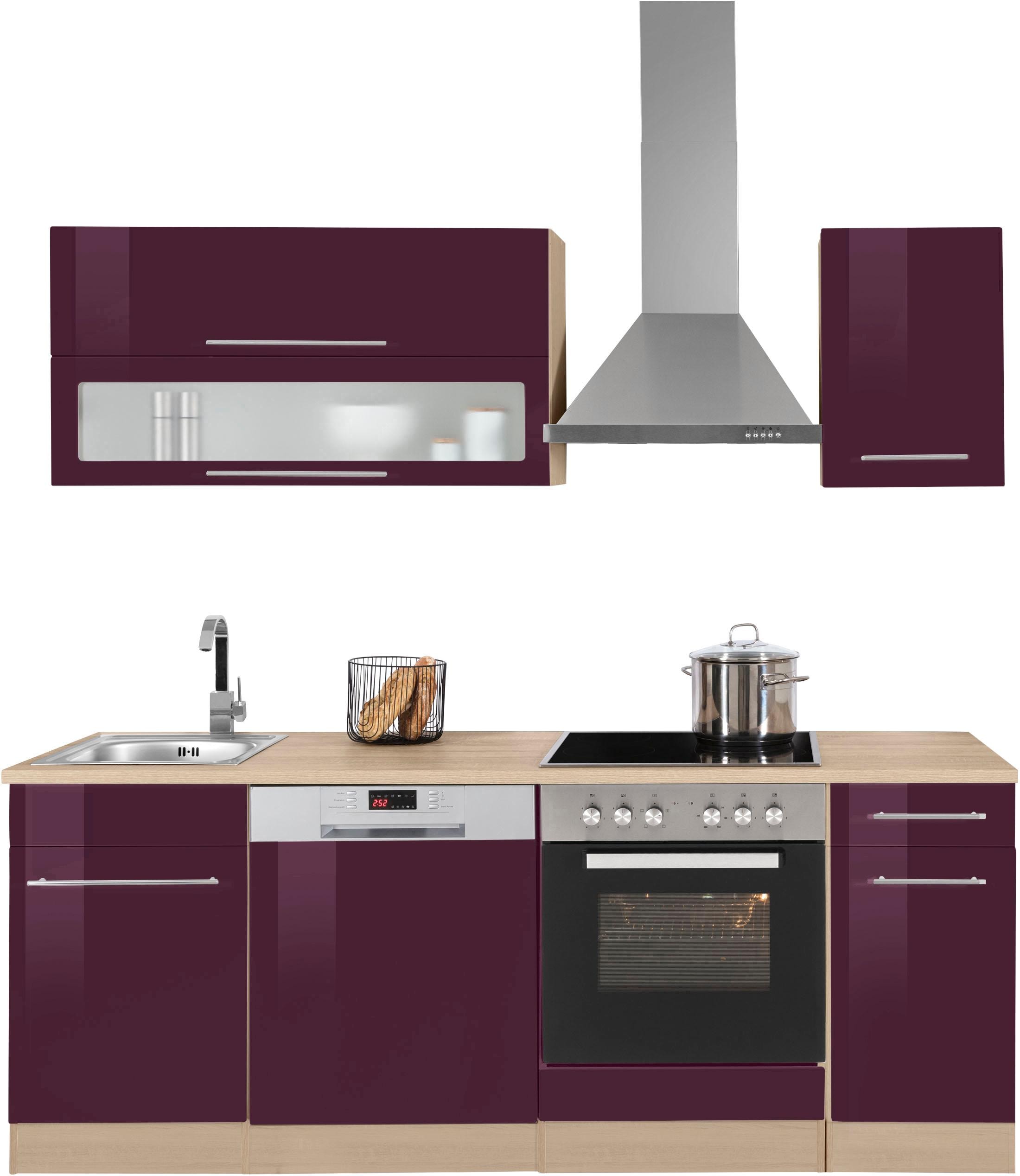 KOCHSTATION Küchenzeile »KS-Eton« mit E-Geräten, Breite 210 cm günstig online kaufen