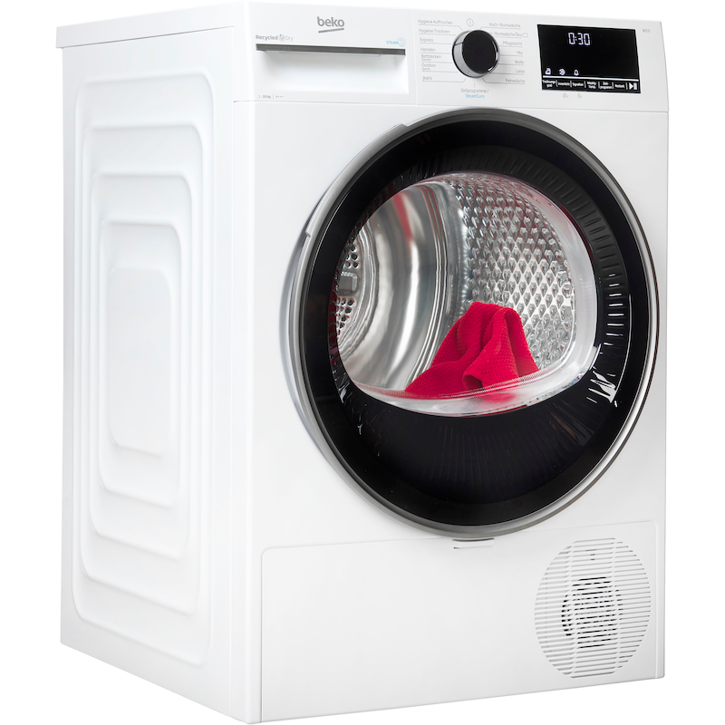BEKO Wärmepumpentrockner »B3T442491« 10 mit Wärmepumpentechnologie, SteamCure, Silent Programm weiß 10 kg Fassungsvermögen
