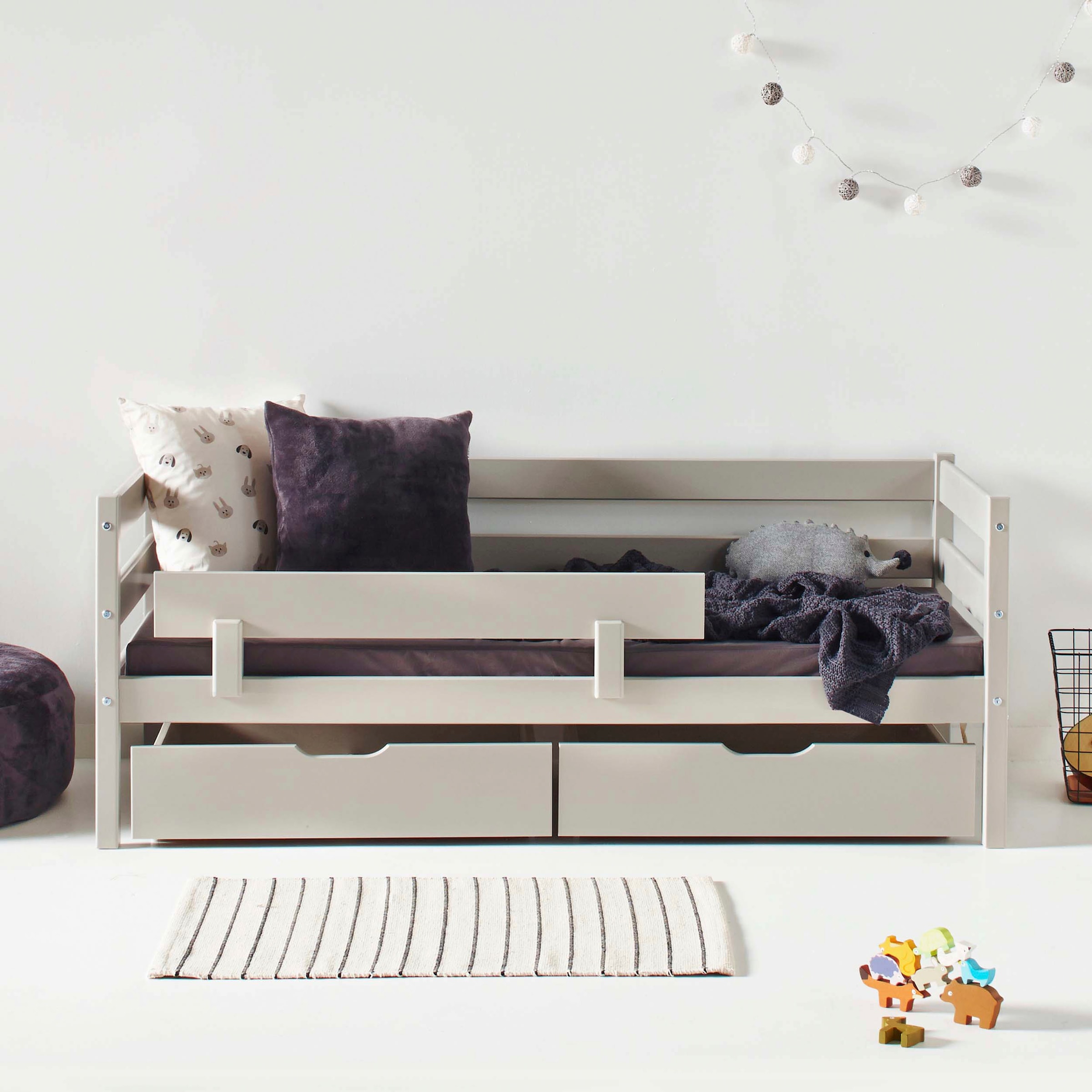 3. Bild von Hoppekids Einzelbett »ECO Comfort«, (Set), mit Rollrost in 8 Farben, wahlweise mit Matratze und Absturzsicherung