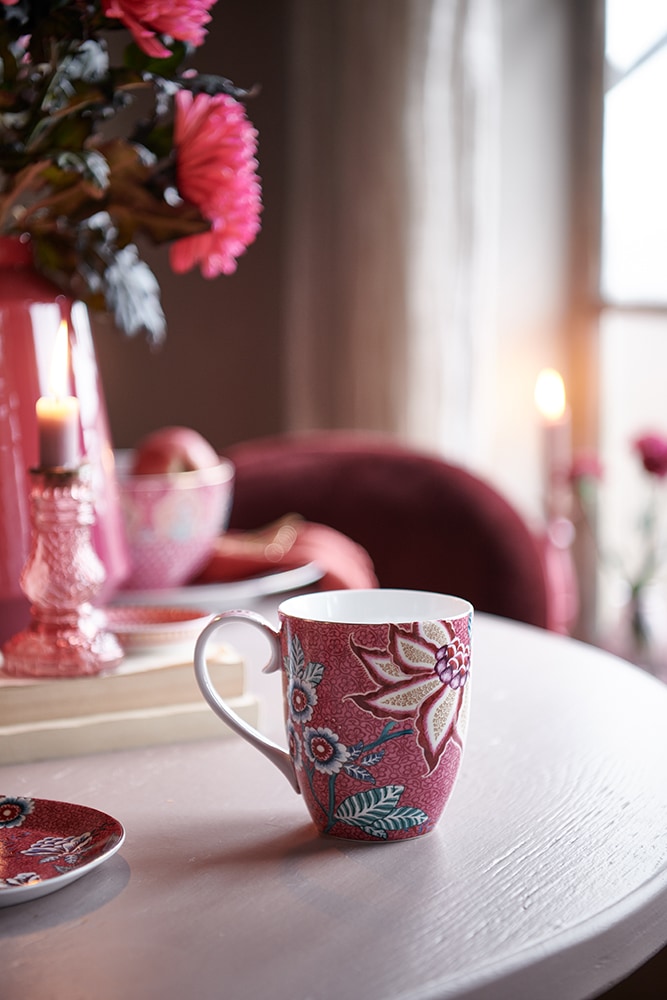 PiP Studio Becher »Flower Festival«, (Set, 4 tlg.), Kaffeetassen im 4er Set, Blumenfest, 450 ml