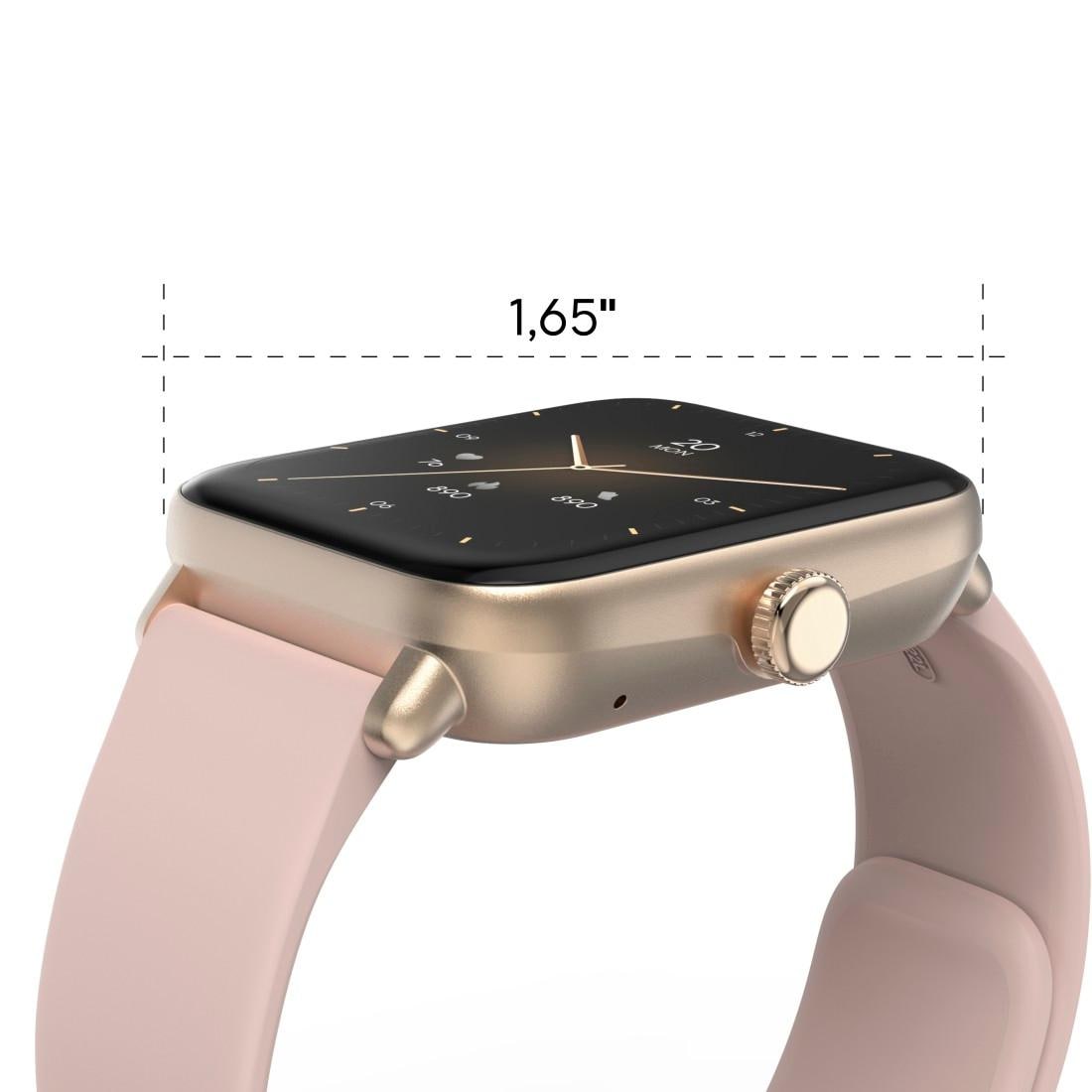 Hama Smartwatch »Smartwatch 1,65“ mit GPS (Fitness, Telefonfunktion, Puls, wasserdicht)«, (/ 1,65 Zoll),)
