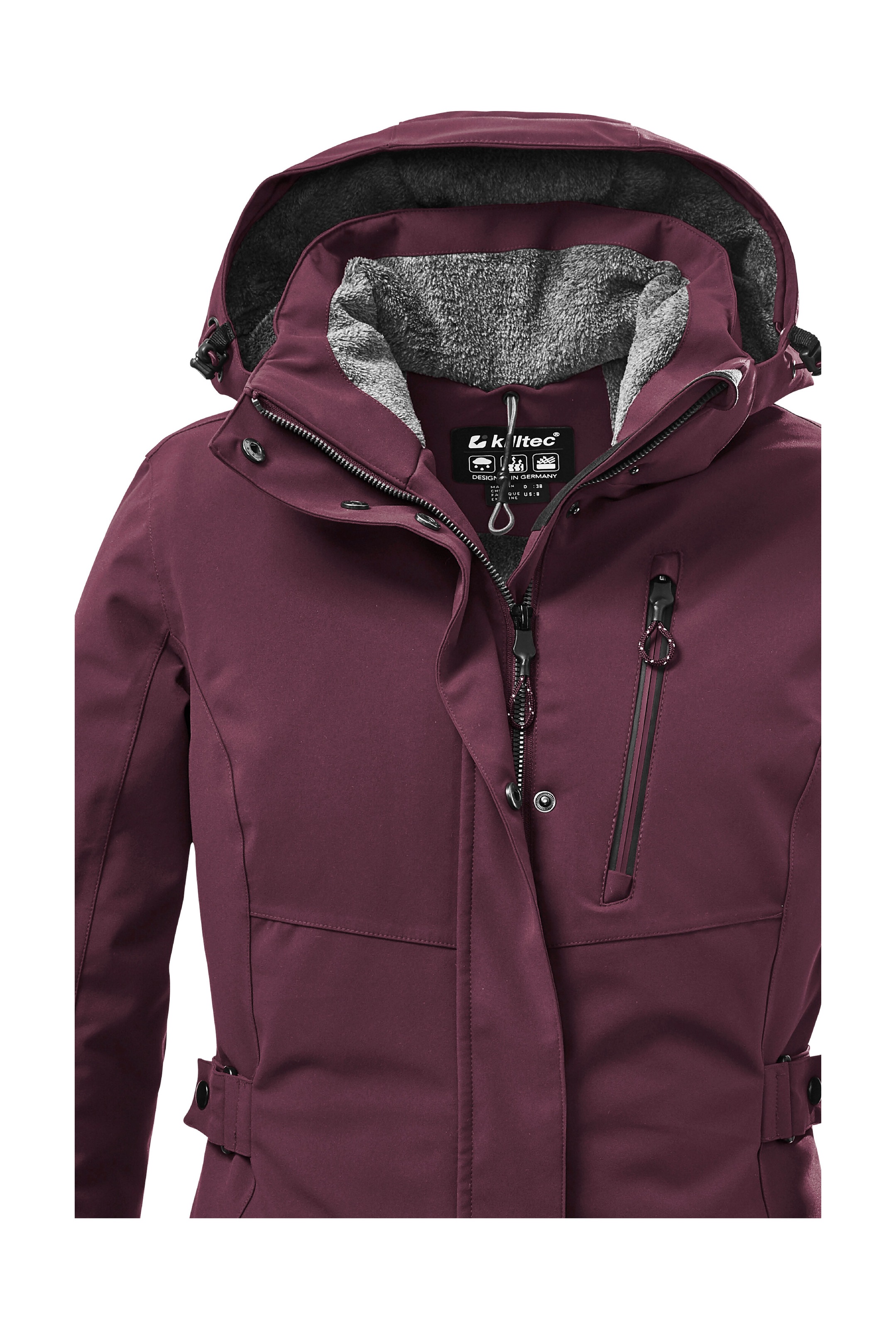 Killtec Parka »KOW 165 WMN PRK«, Wasser- und winddichter Parka mit Teddyfleece und abnehmbarer Kapuze