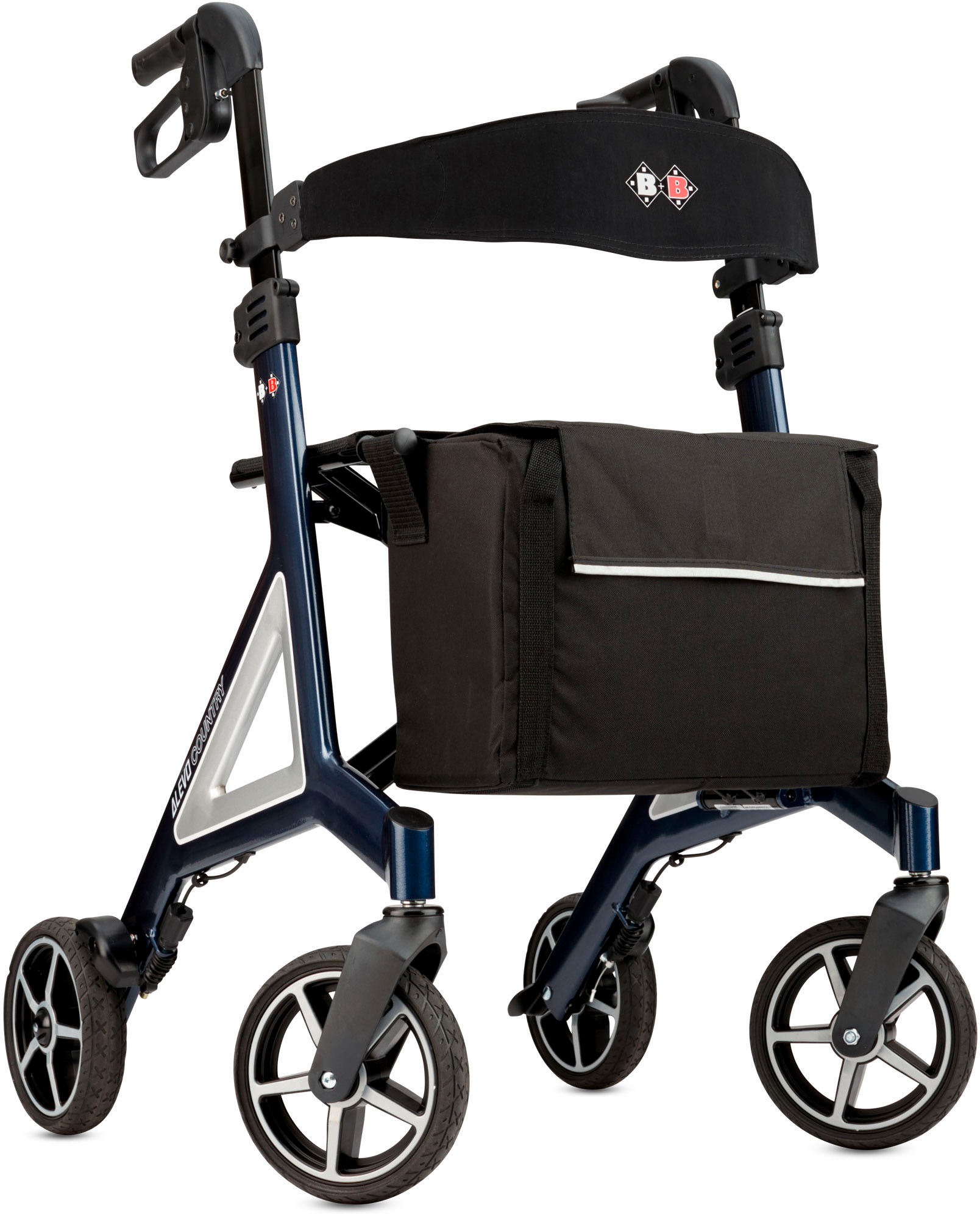Bischoff & Bischoff Rollator »Alevo Country Rollator«, faltbar - für innen und außen, mit Profil-Bereifung, Sitzhöhe 51 cm