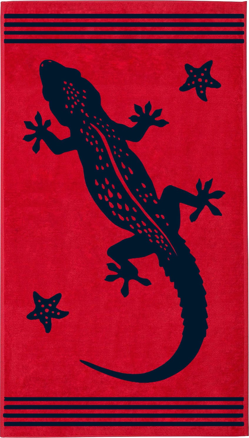Delindo Lifestyle Strandtuch »Tropical Gecko«, (1 St.), mit jacquard-gewebtem  Motiv auf Rechnung kaufen