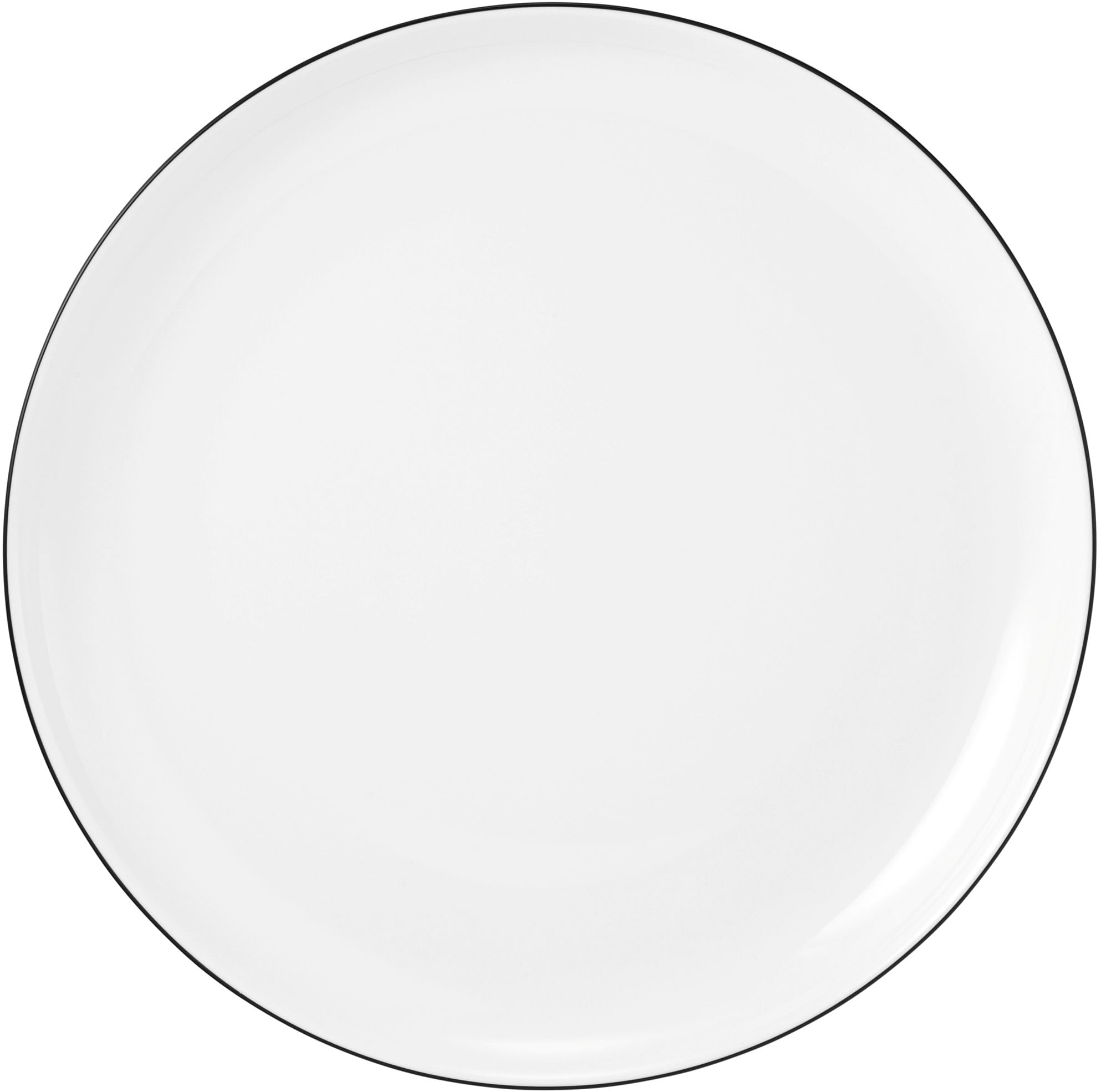 Seltmann Weiden Frühstücks-Geschirrset »Geschirr-Set, 18 Teile, Lido Black Line, rund«, (Set, 18 tlg., 6x Becher Tambel 0,35 l, 6x Frühstücksteller, 6x Müslischale), Becher, Teller, Schalen, 18 Teile, 6 Personen, Made in Germany
