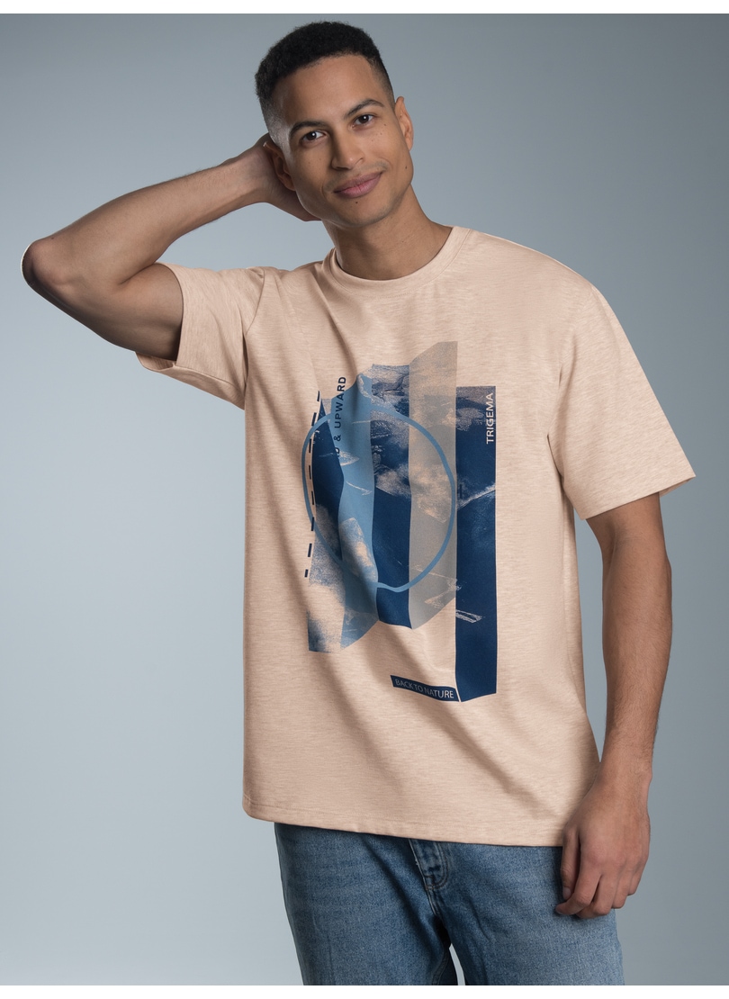 Trigema T-Shirt »TRIGEMA T-Shirt mit modischem Printmotiv« 1 Stk. tlg.