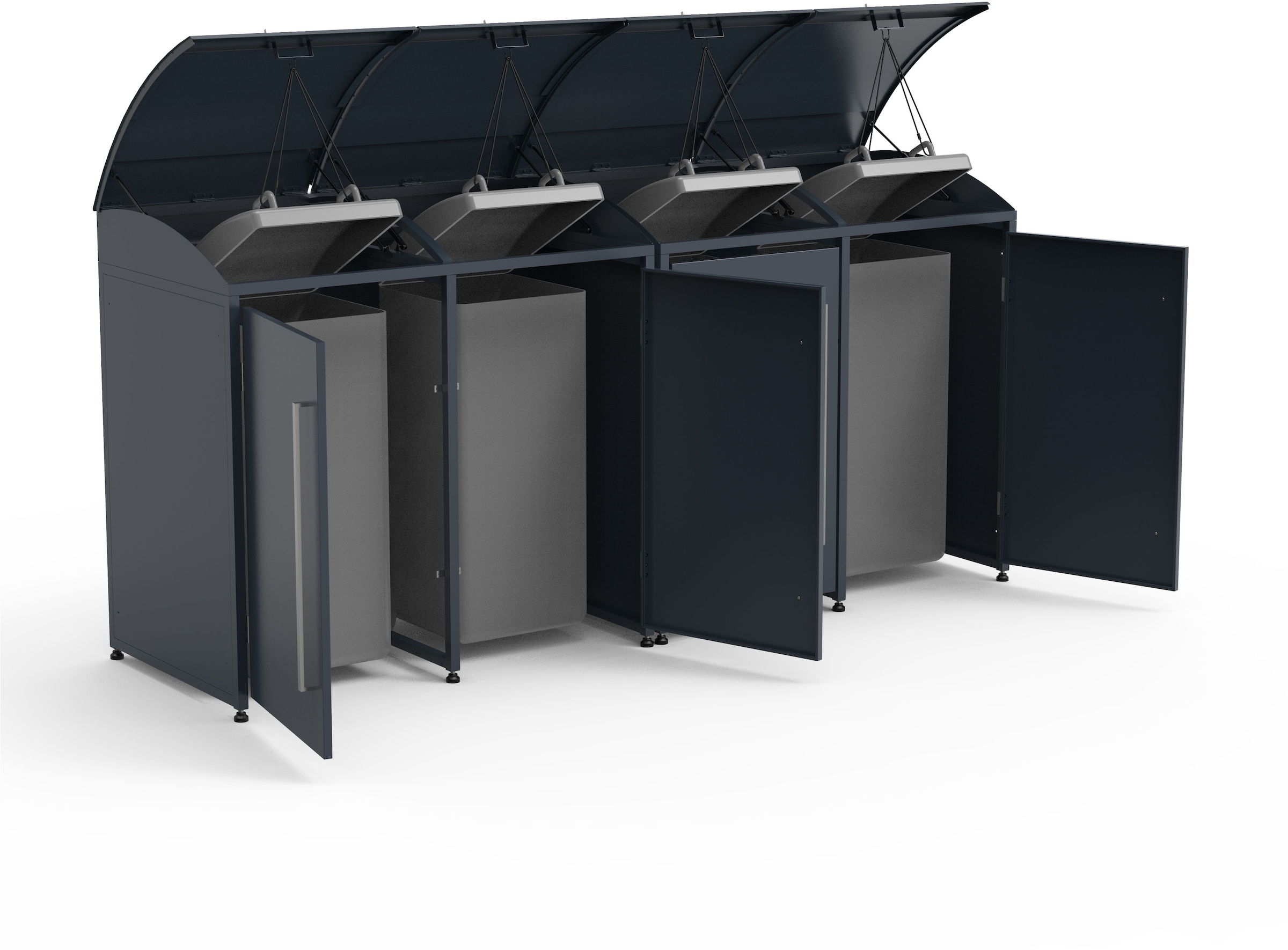 WESTMANN Mülltonnenbox »Moderna 4«, Platz für 4 Mülltonnen je 240 L, BxHxT: 278x83x135 cm