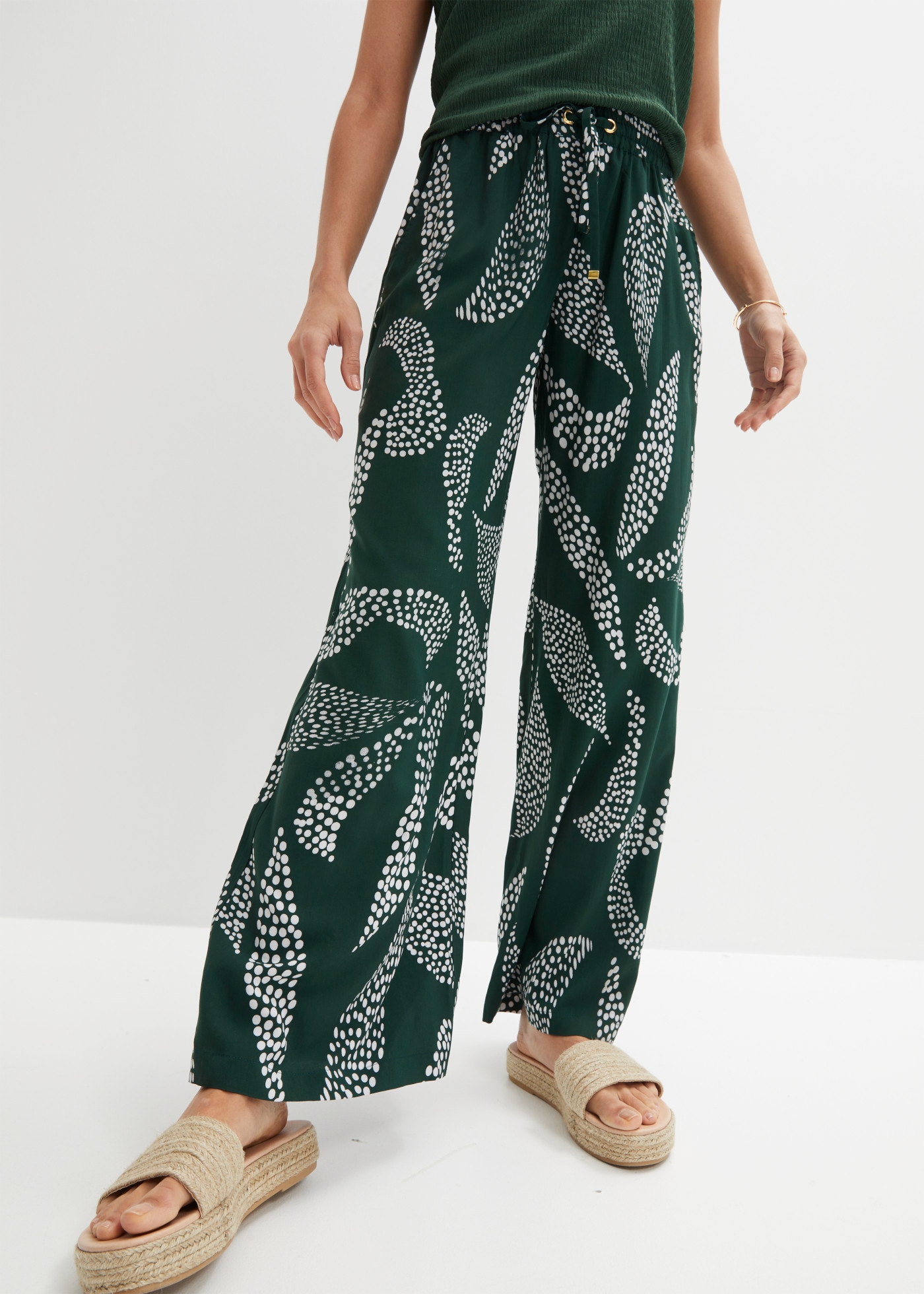 bonprix Marlene-Hose  aus Viskose, loose fit, mit Schnürung, in vielen Größen erhältlich