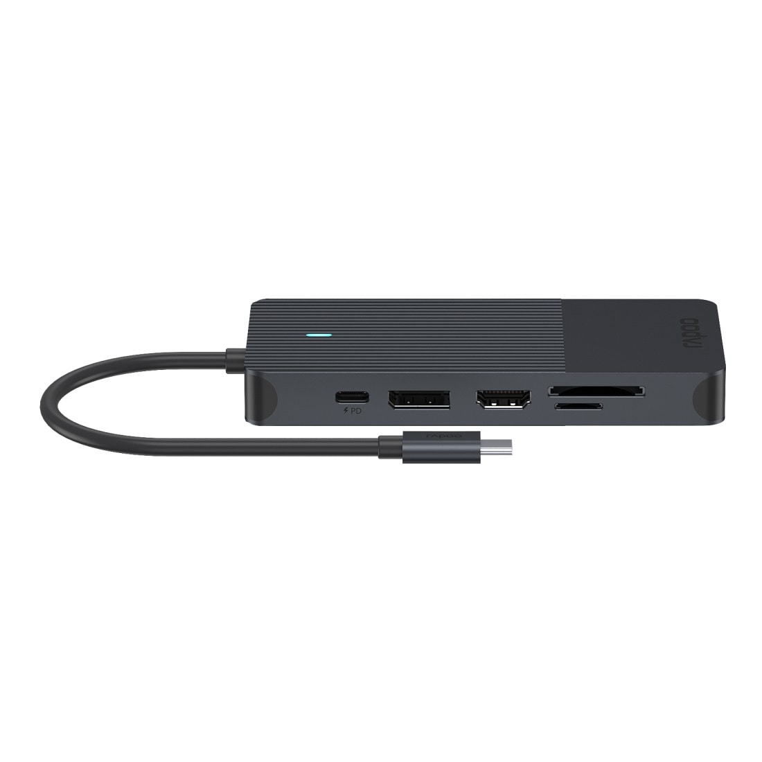 Rapoo USB-Adapter »UCM-2006 USB-C Multiport Adapter, 12in1, Grau« USB-C zu 3,5-mm-Klinke | DisplayPort | HDMI | MicroSD-Card | RJ-45 (Ethernet) | SD-Card | USB 2.0 | USB 3.0 Typ A | USB-C 18 cm