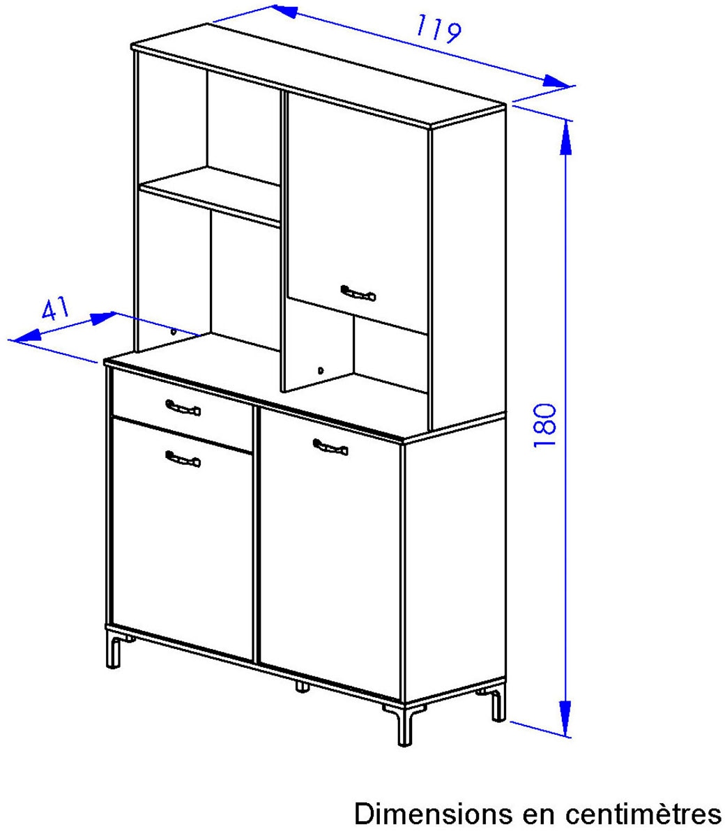 Gami Buffet »MANCHESTER« Praktisch und funktional, um alles in der Küche zu verstauen.