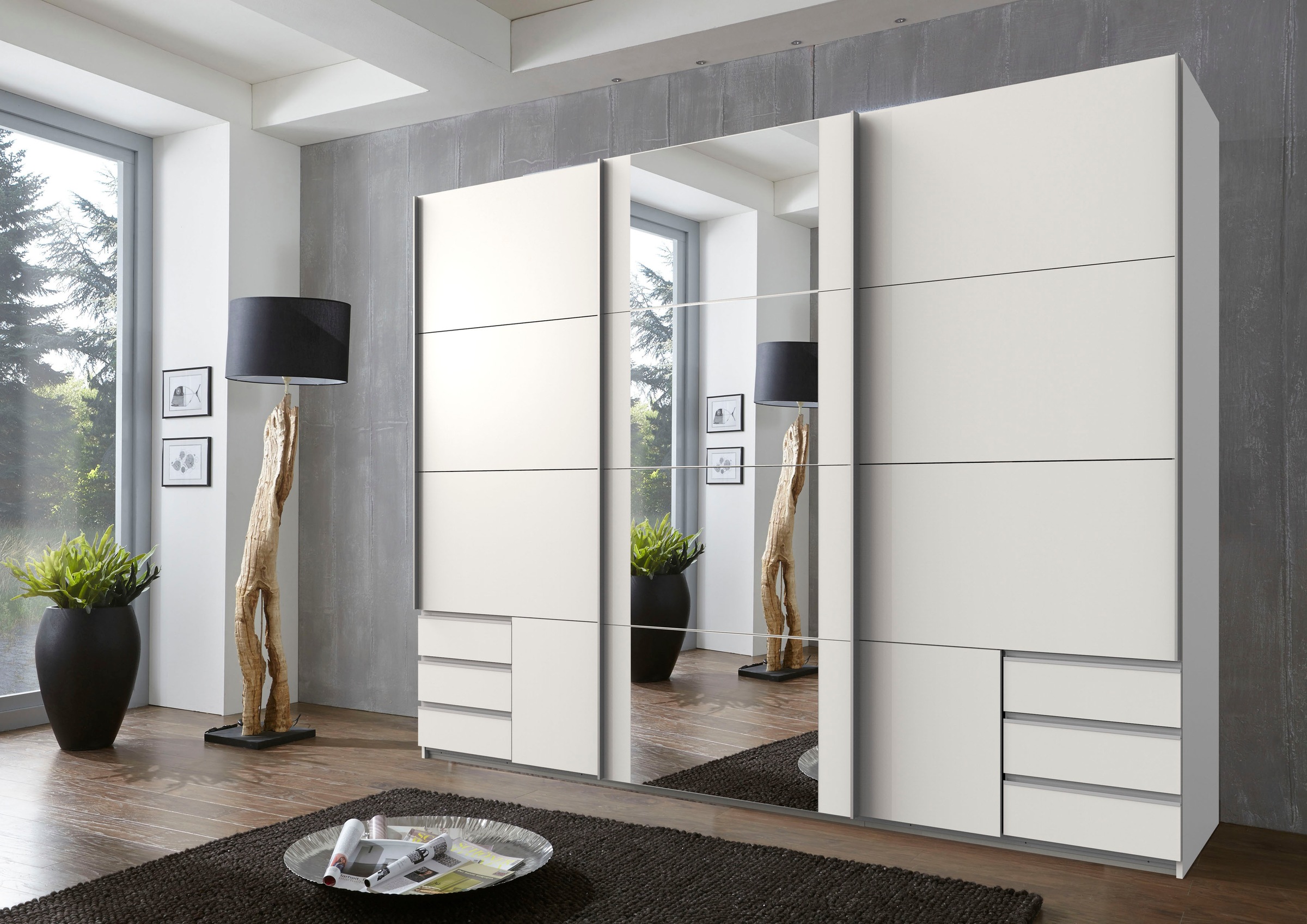 Wimex Schwebetürenschrank »Emden moderner Kleiderschrank mit Spiegel und Sc günstig online kaufen