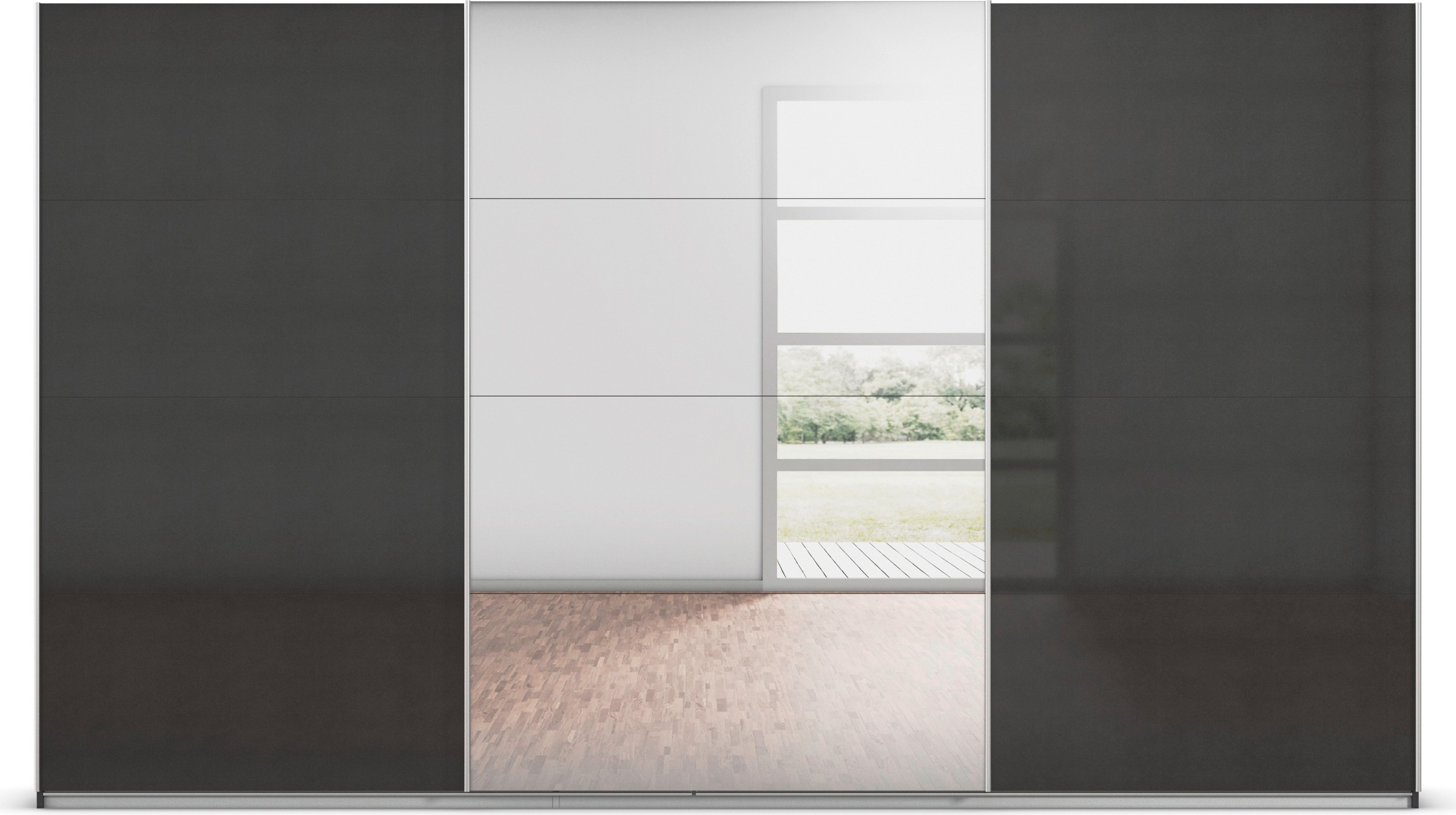 rauch Schwebetürenschrank »Kleiderschrank Schrank Garderobe AGORDO«, Top Innenausstattung, in 4 Breiten und 2 Höhen MADE IN GERMANY