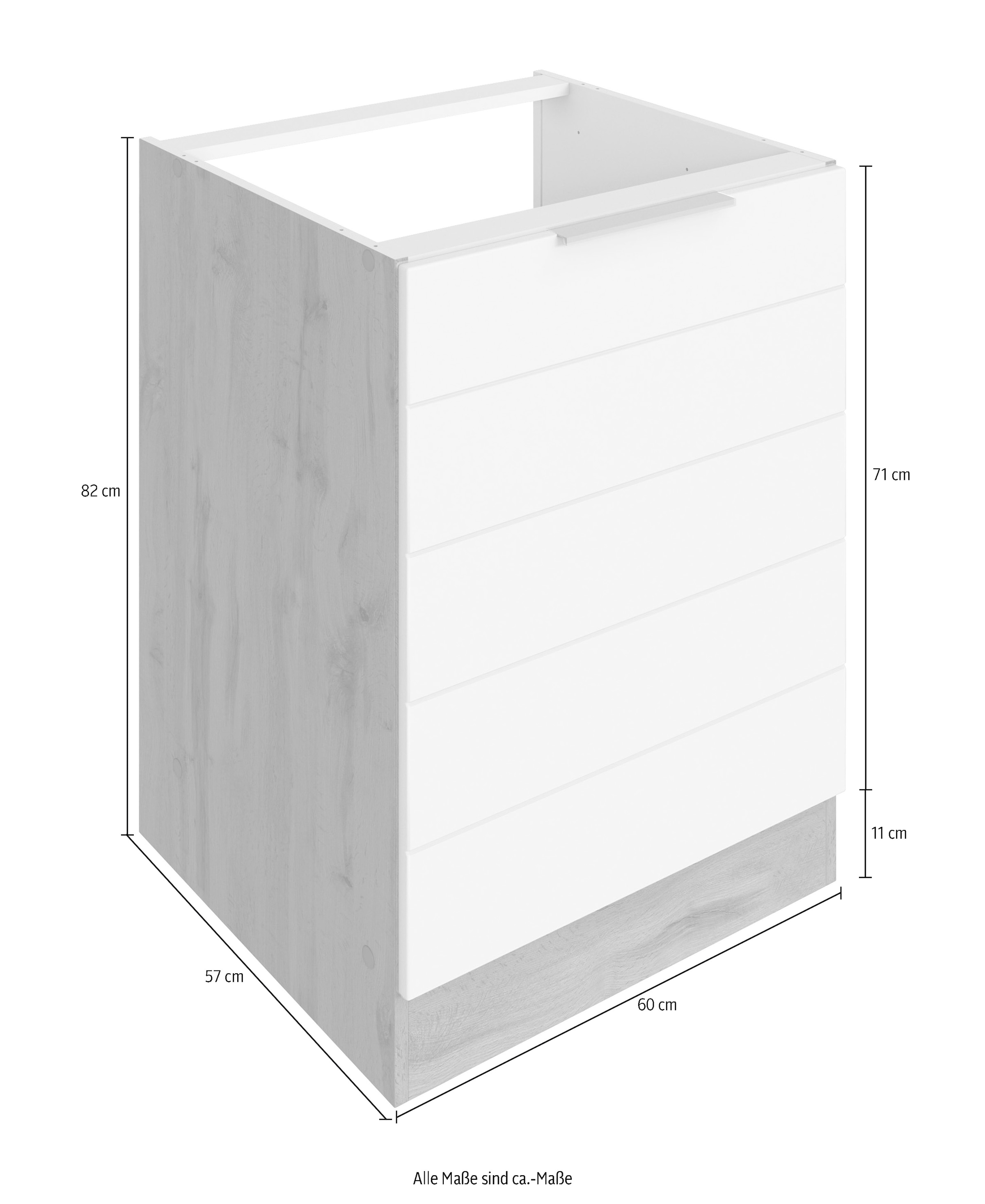 KOCHSTATION Spülenschrank »KS-Luhe«, 60 cm breit