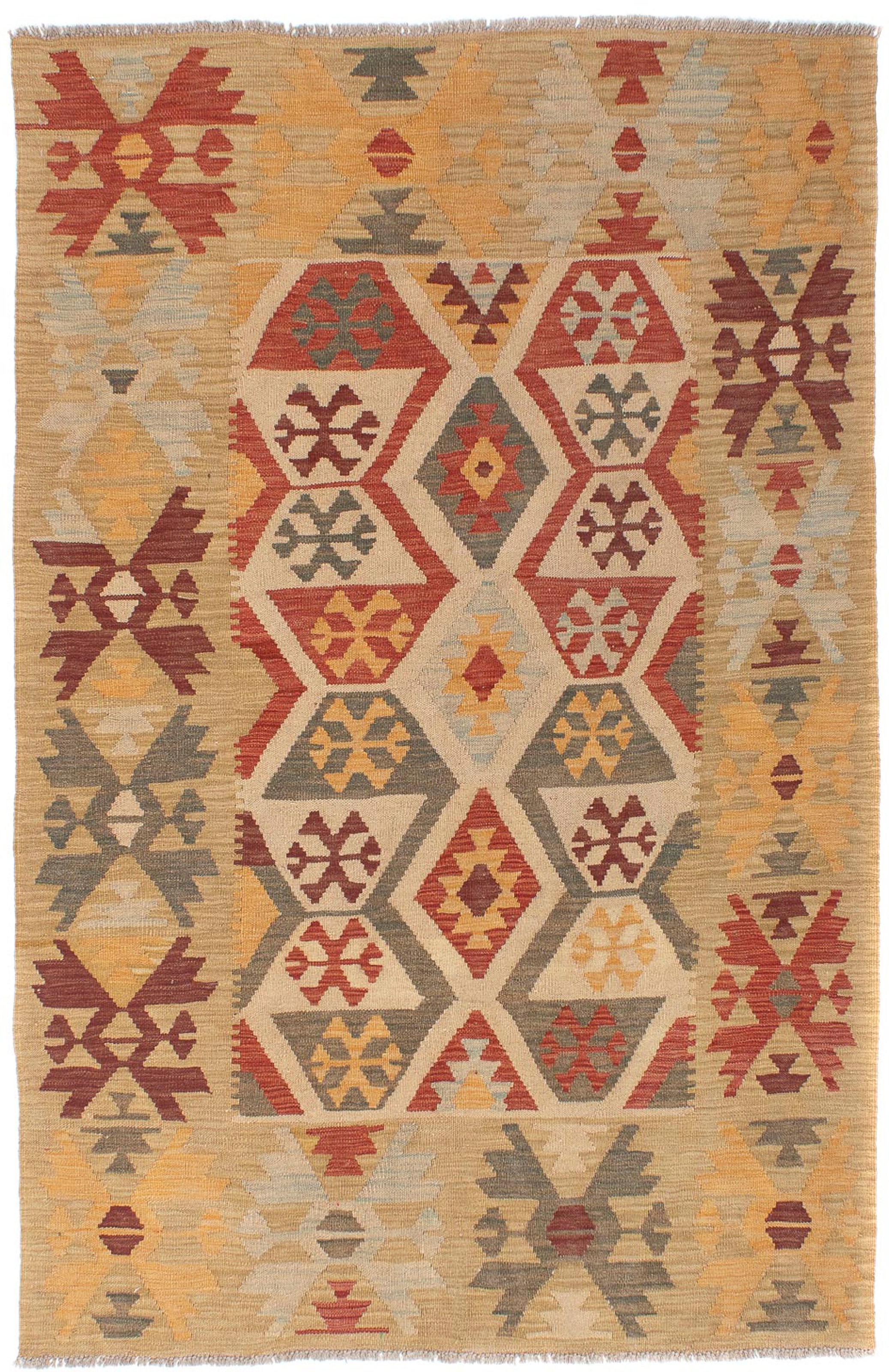 morgenland Wollteppich »Kelim - Oriental - 194 x 144 cm - mehrfarbig«, rech günstig online kaufen