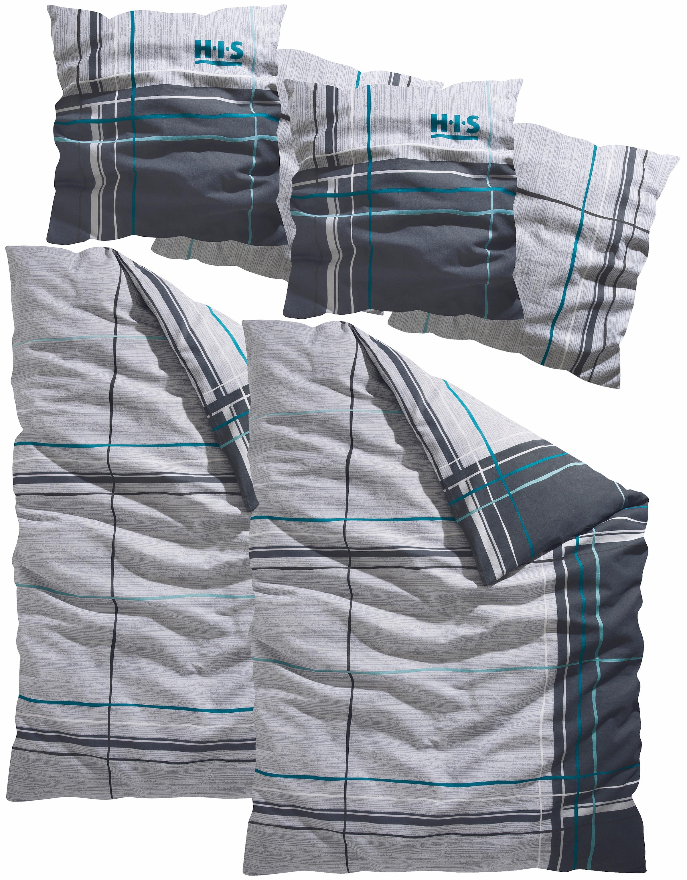 H.I.S Bettwäsche 135x200 in Biber (Flannell, Qualität, HIS (kühlend) Bettwäsche, und Größe Renforcé »Piet wärmend)