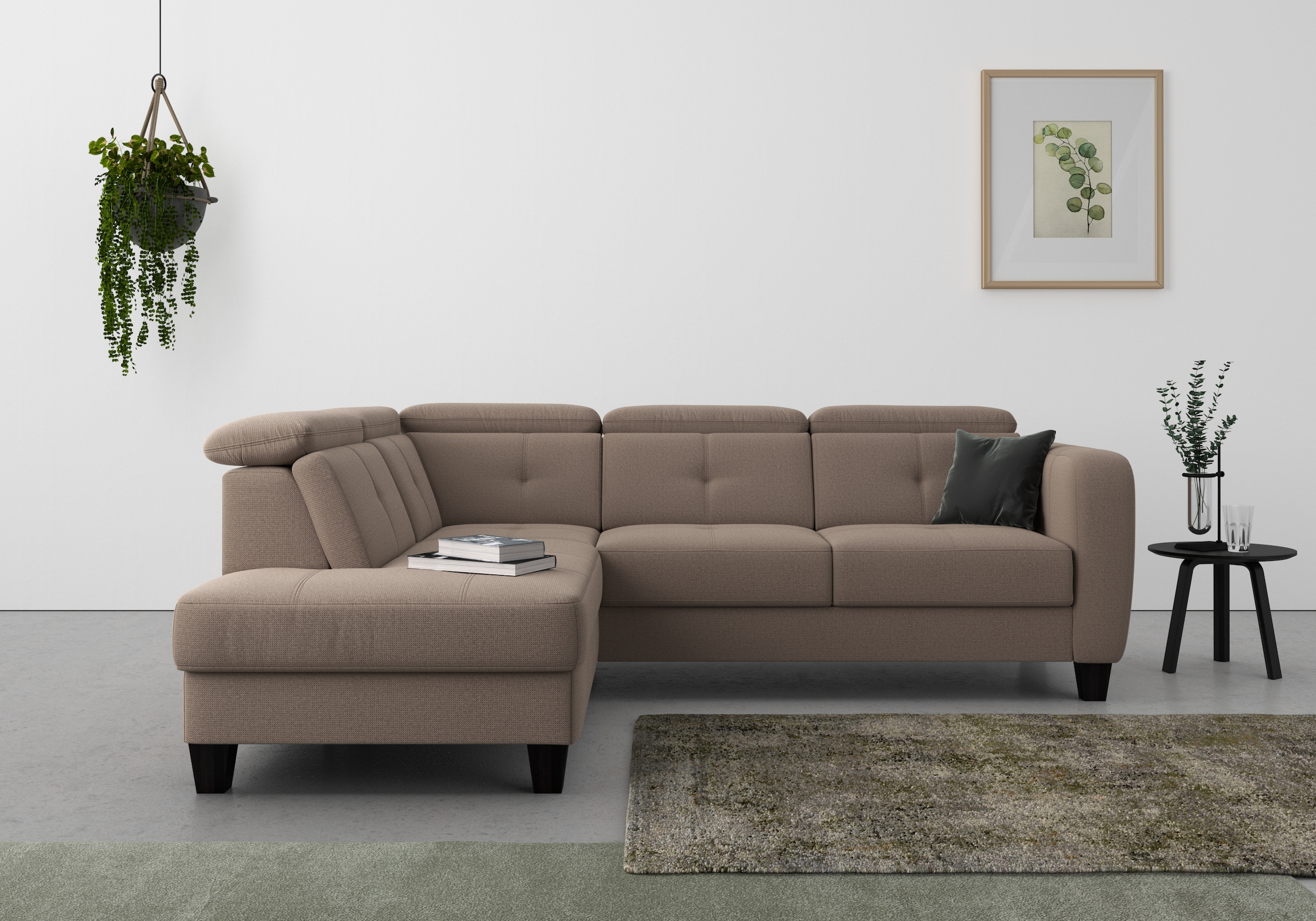 sit&more Ecksofa »Belluci L-Form«, inklusive Federkern, wahlweise mit Bettf günstig online kaufen