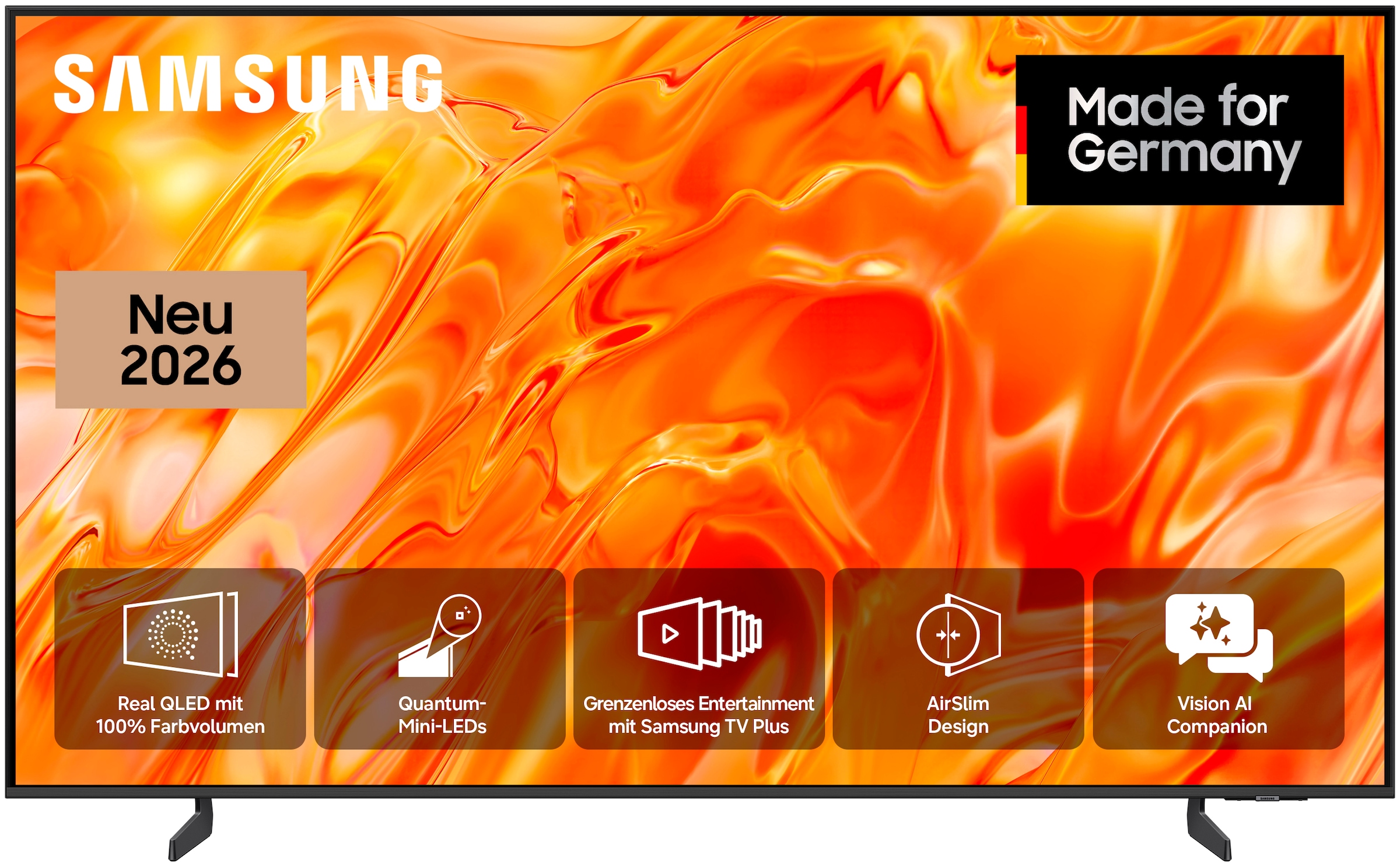 Samsung QLED-Fernseher »GQ55QN70HAU« 138 cm/55 ″ Smart-TV Real QLED, Quantum-Mini-LEDs, Gaming Hub mit 144 Hz, Adaptive Sound+