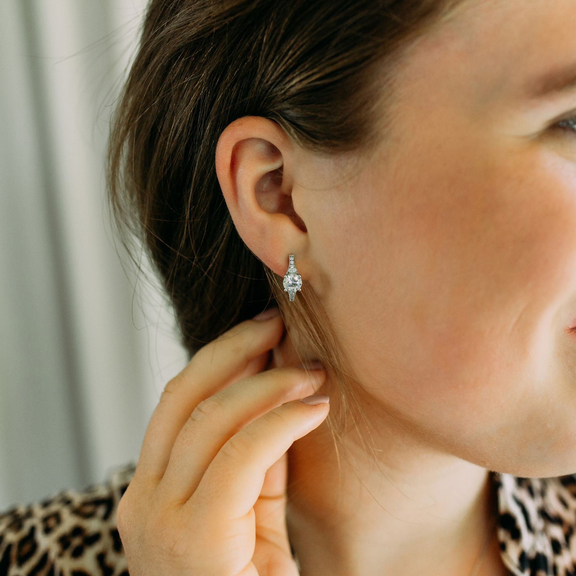 Julie Julsen Paar Ohrstecker »925 Silber rhodiniert Zirkonia weiß«