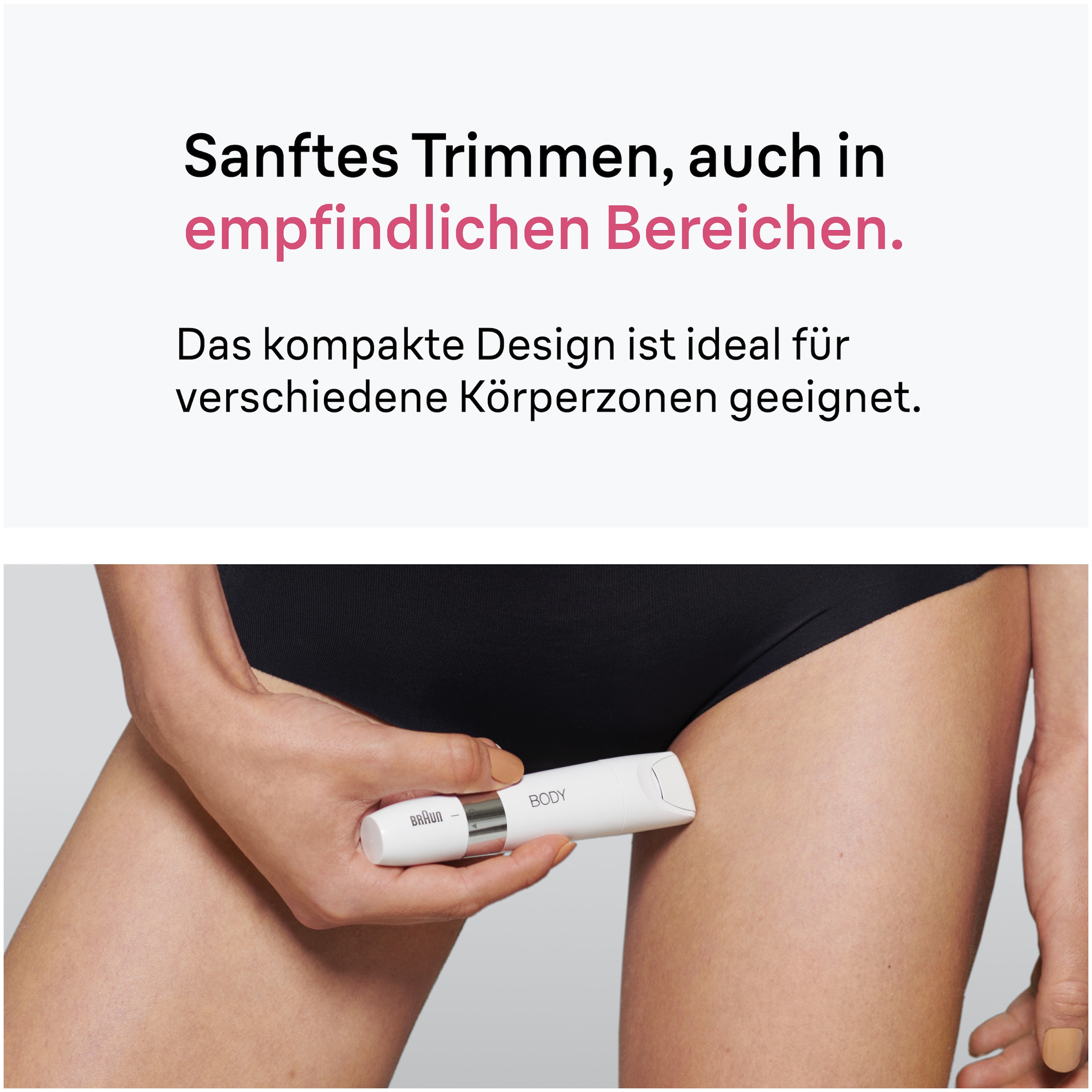 Braun Elektrokörperrasierer »BS1000« 1 Stk. Aufsätze Körpertrimmer zum einfachen Trimmen & Formen, + 1 Extra, BS1000, Weiß