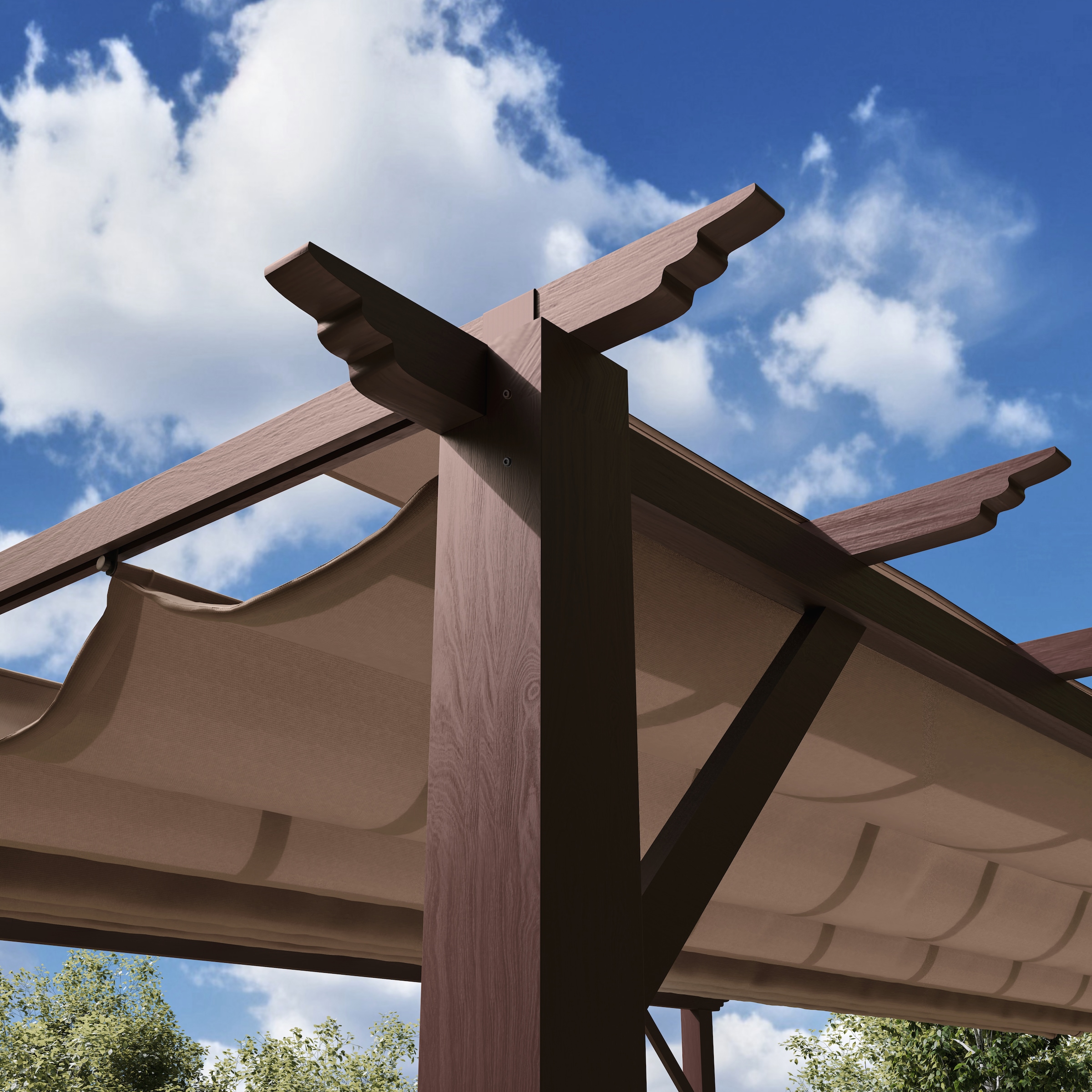 Paragon Pavillon »FLORIDA«, Aluminiumpavillon mit verstellbarem Sonnensegel