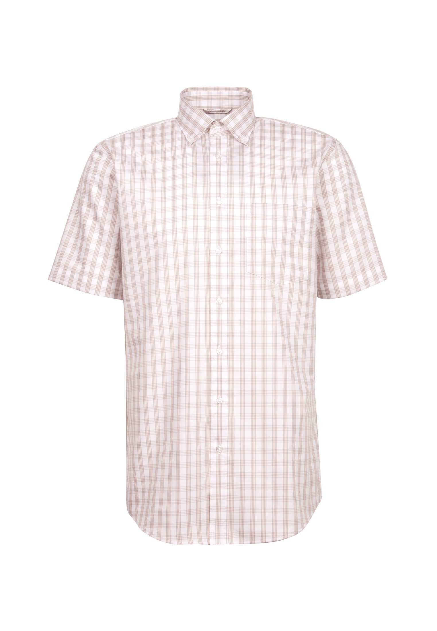 seidensticker Businesshemd »Regular« Regular 1/2 Button-Down-Kragen Karo