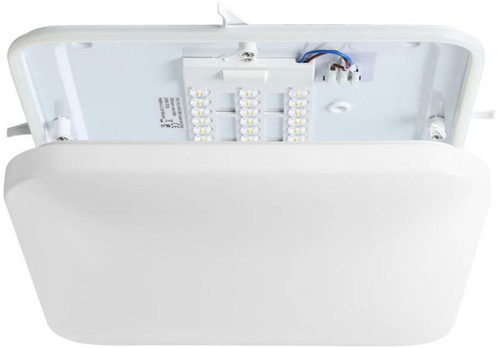 EGLO LED Deckenleuchte »FRANIA Deckenlampe, weiß, geringe Aufbauhöhe, 1x14,6 Watt, Büro, IP44«, 1 flammig, Leuchtmittel LED-Board | LED fest integriert, Wohzimmer, Küche, Esszimmer, Flur, modern, 1600 Lumen, 30x30x7cm
