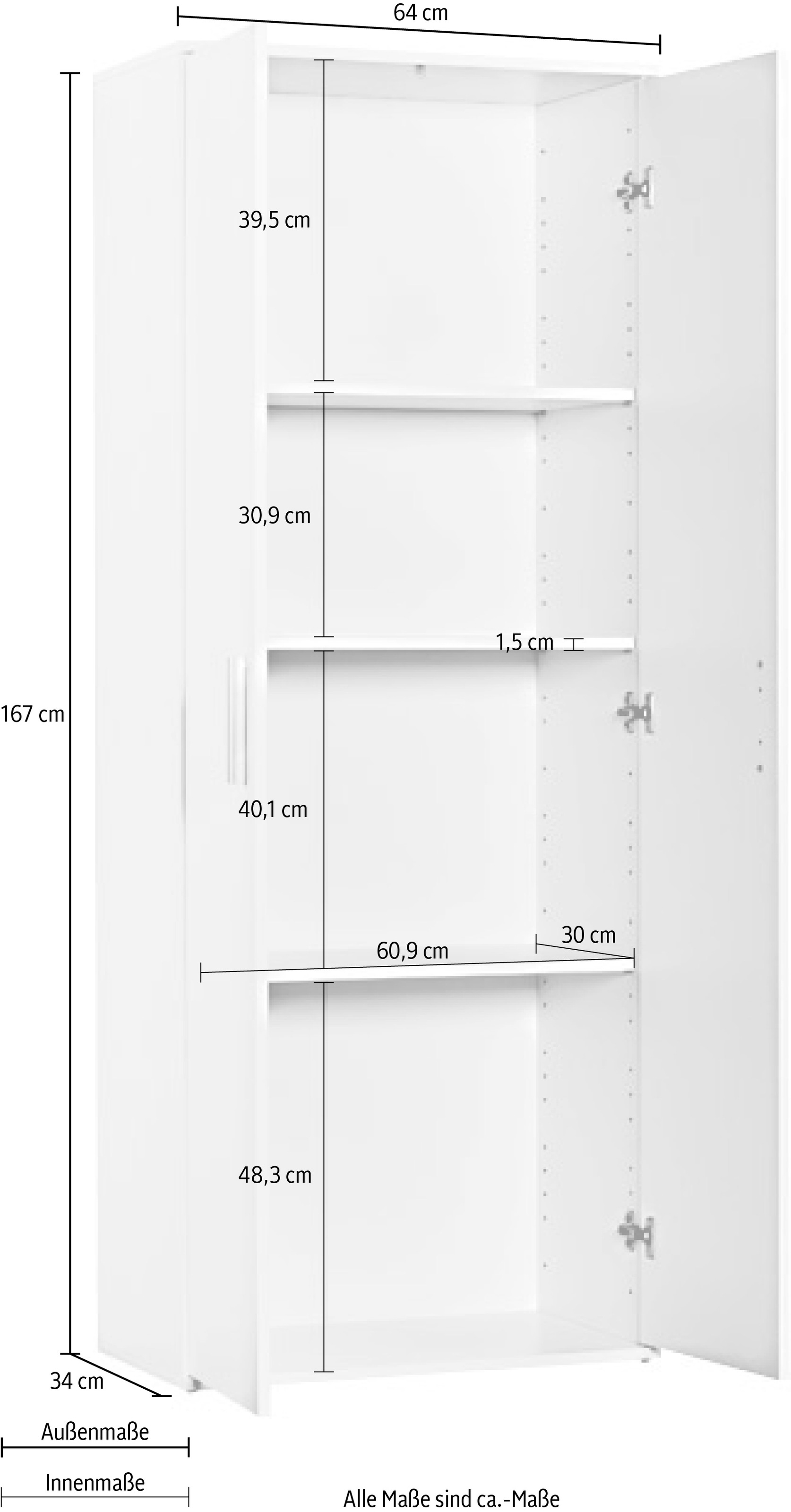Einlegeböden 64cm, mit Hochschrank auf »Clara«, kaufen Breite Procontour Raten
