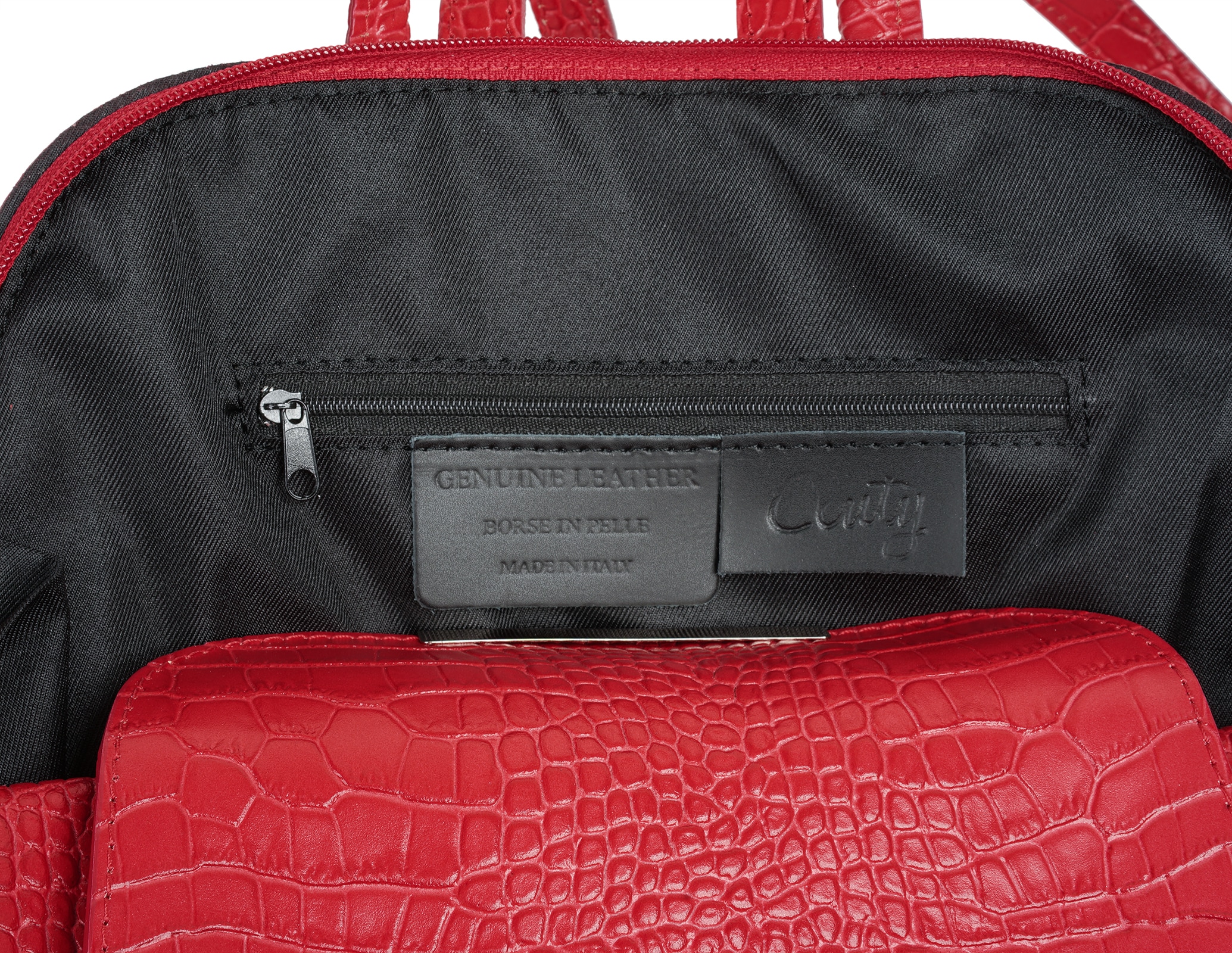 Cluty Cityrucksack, echt Leder, Made in Italy