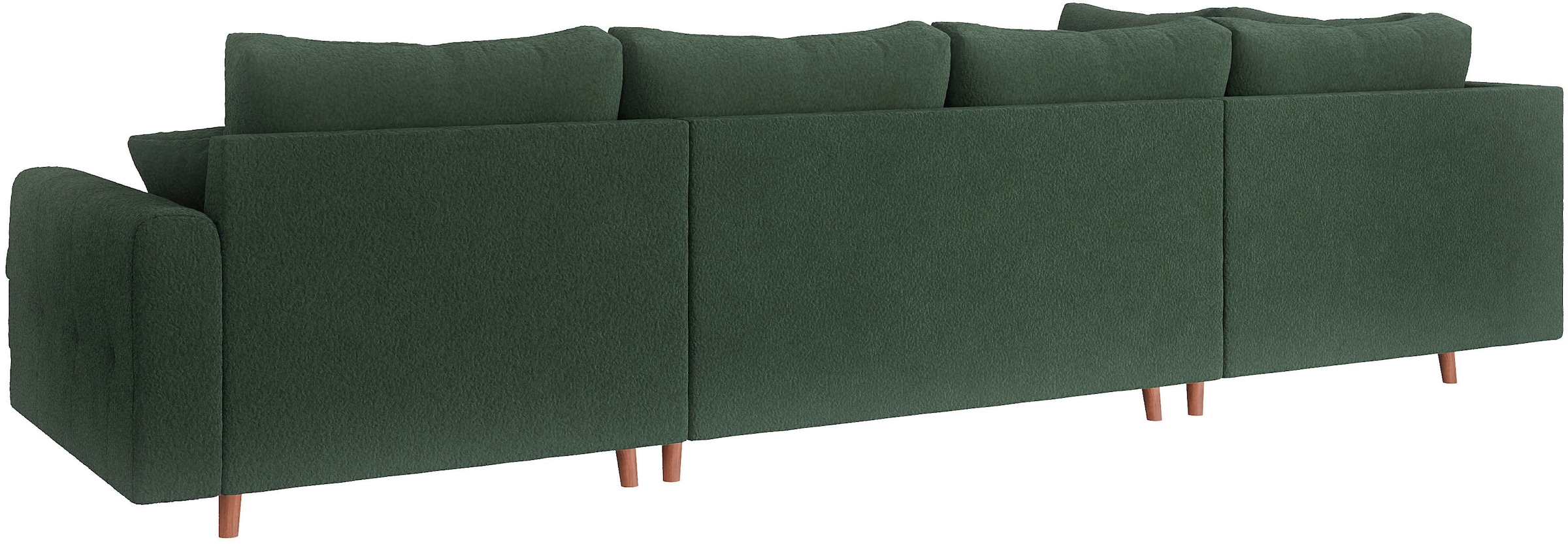 Home affaire Wohnlandschaft »CHARRE U-Form mit Ottomane, Maße B/T/H: 310/161/81 cm«, feine Steppung, lose Rücken- und Zierkissen, auch in Cord und Bouclé