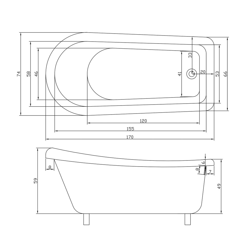 Sanotechnik Badewanne »Empire«