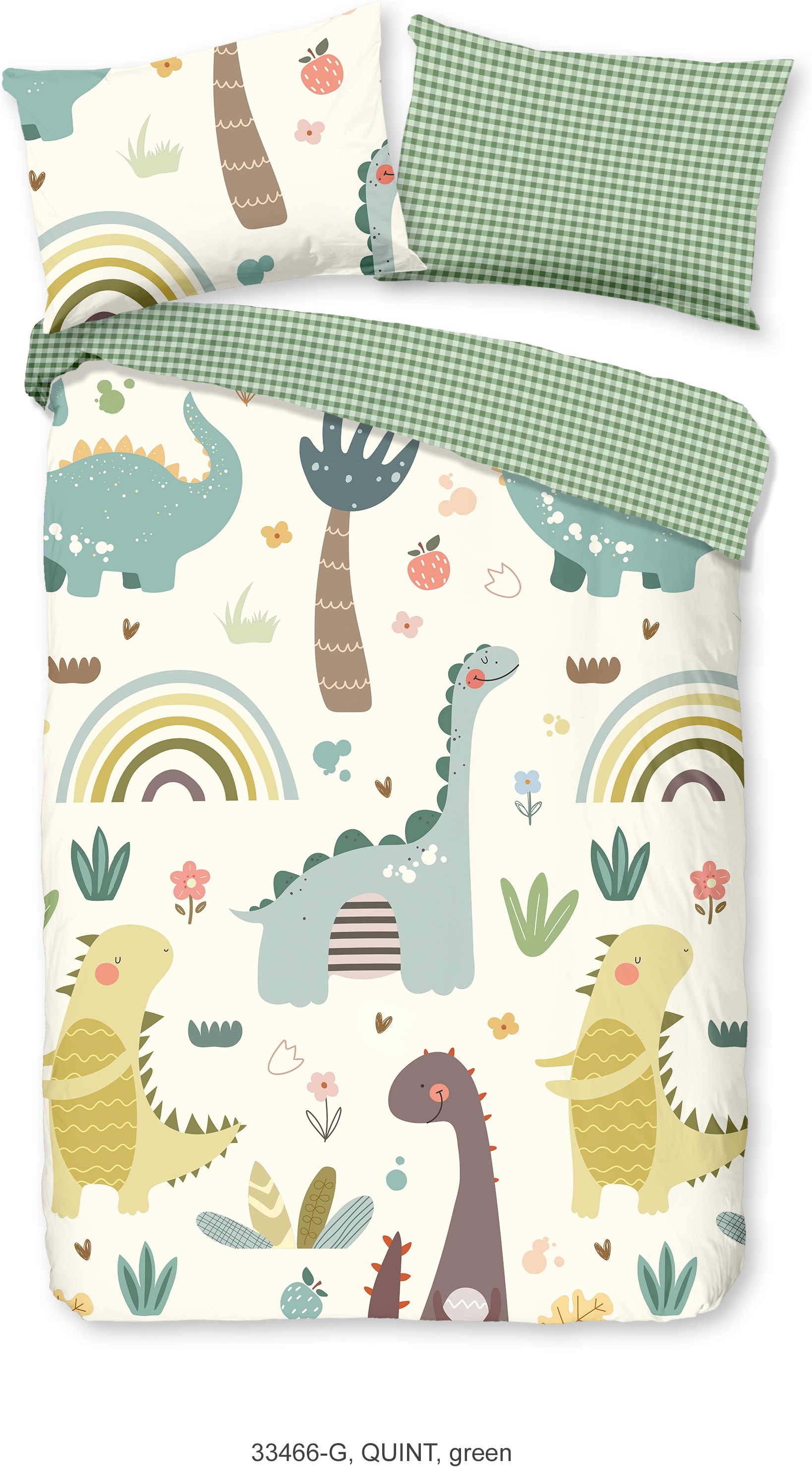 good morning Babybettwäsche »Quint« 2 Baumwolle, Renforcé, Wendeoptik, Kind, Baby, Dino