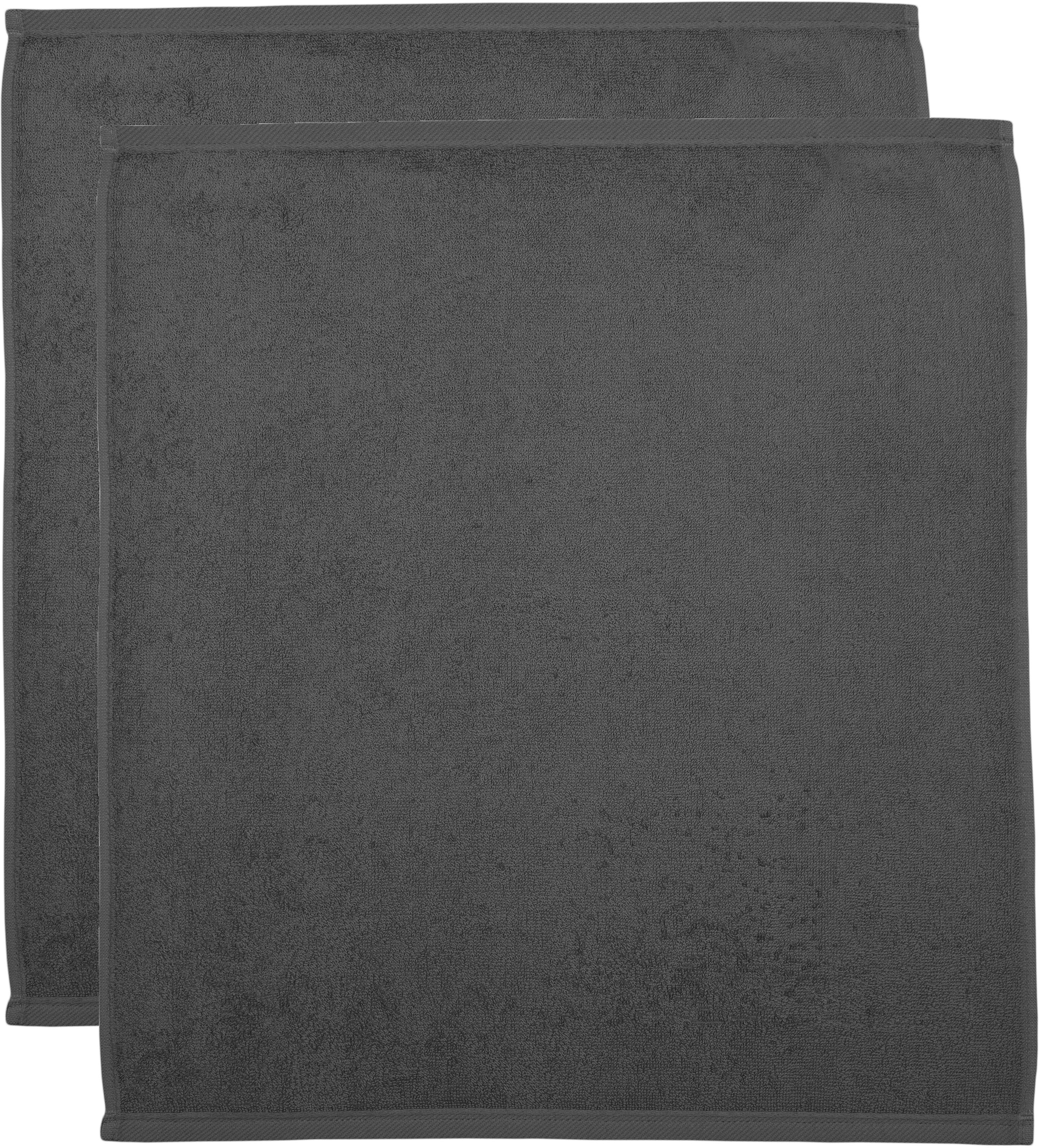 ROSS Geschirrtuch »Küchen-Frottiertuch, 50x50 cm«, (Set, 2 tlg.), vielseitig einsetzbarer Küchenhelfer aus 100% Baumwolle, unifarben