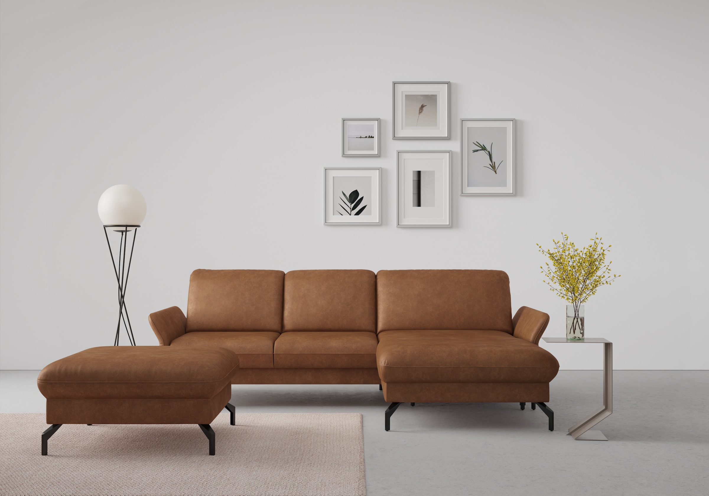 sit&more Ecksofa »Fashion L-Form«, wahlweise mit Kopfteilverstellung und Vorziehsitz, motorisch