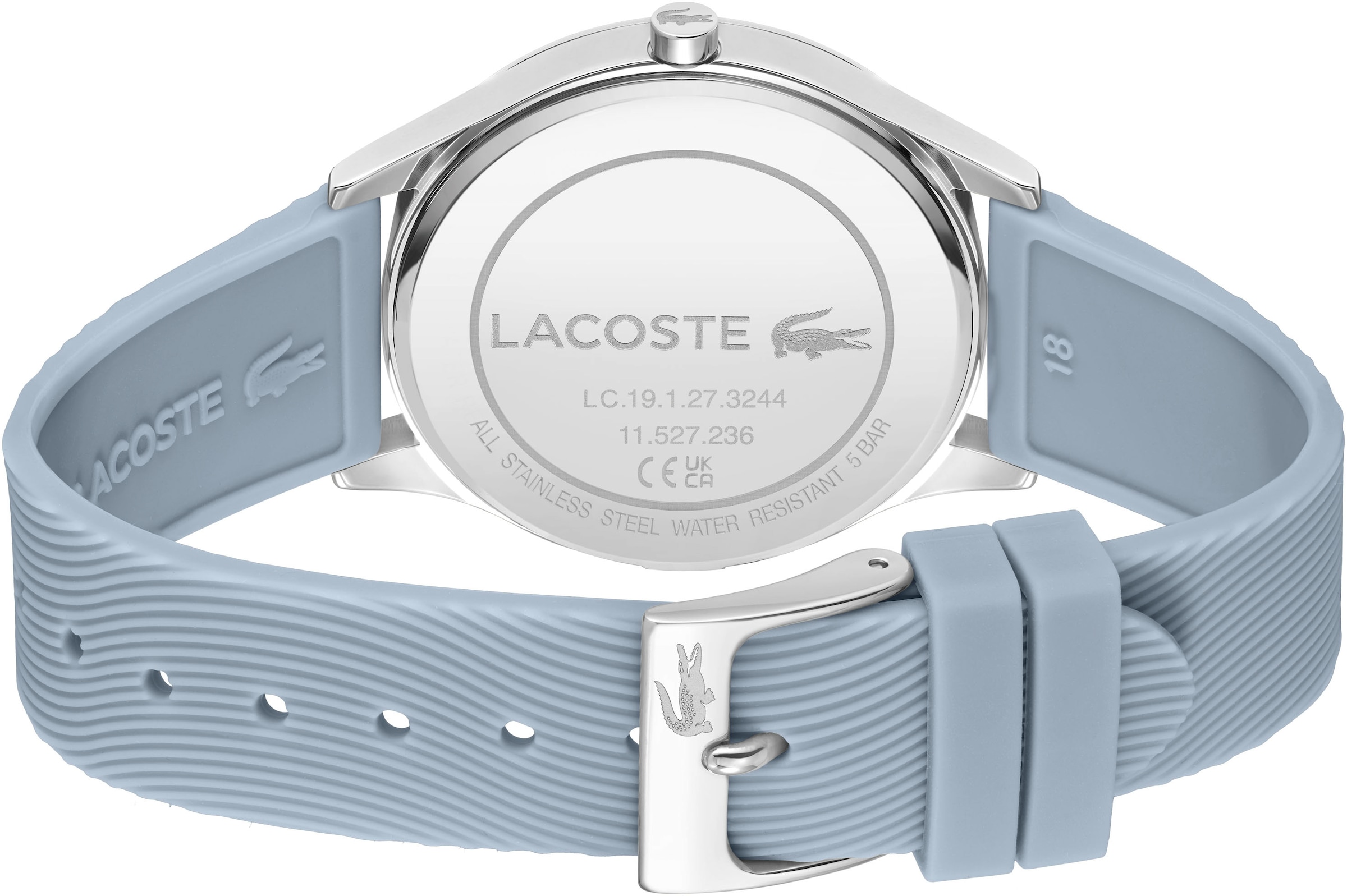 Lacoste Quarzuhr »FALDA«, Armbanduhr, Damenuhr, Mineralglas, analog, Silikonarmband